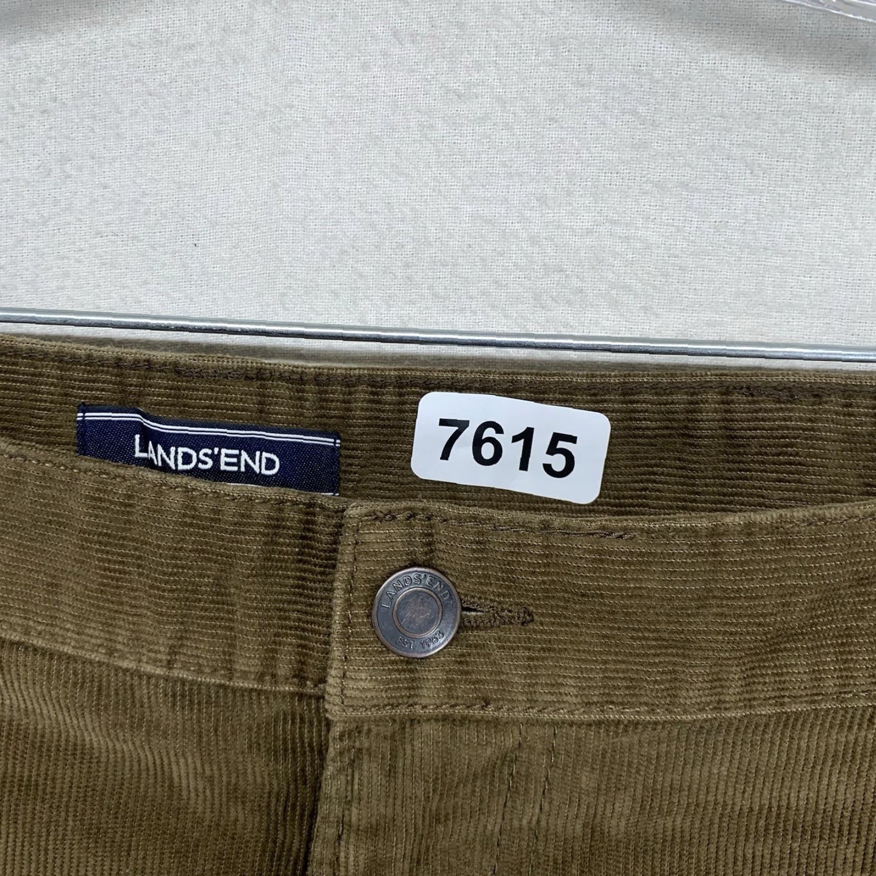 Lands' End Lands' End Men's Corduroy Pants 42x32 Straight Fit Brown Lightweight Casual Travel 5-Pocket Zipper Button Flat Front Dress Pants City 90s Preppy Mens Size US 42 / EU 58 - 4 Thumbnail