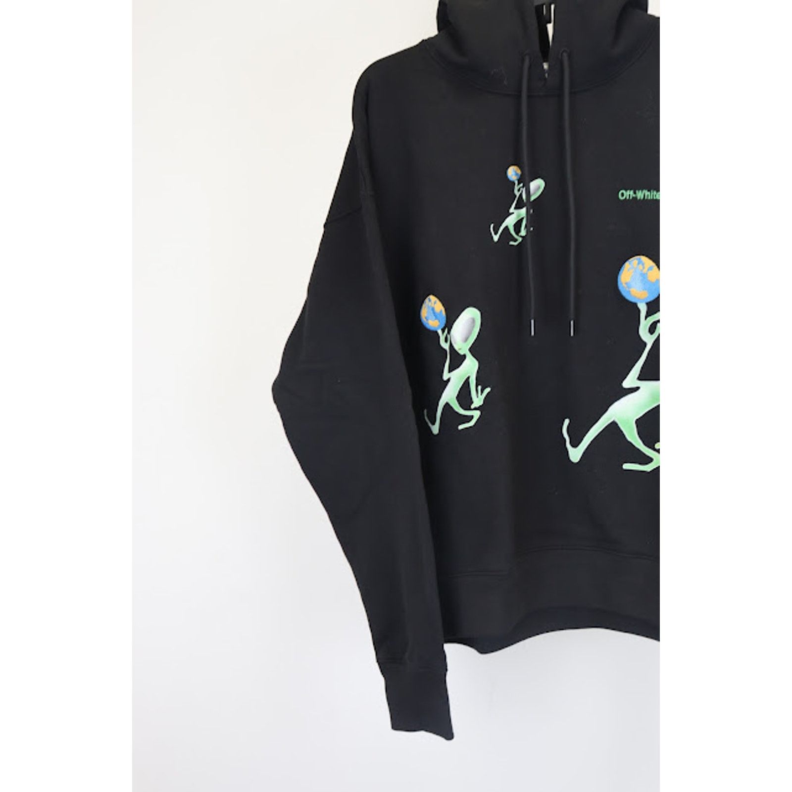 Off-White o1rshd1 Alien Arrow Skate Hoodie in Black/Green Size US XXS / EU 40 - 2 Thumbnail
