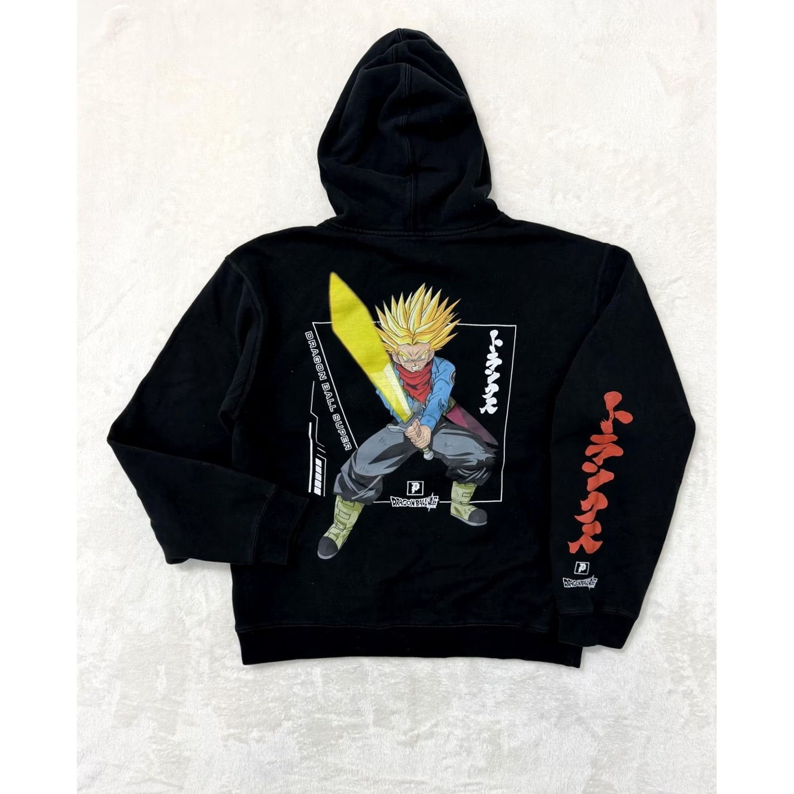 Primitive Primitive Dragon Ball Super Trunks Hoodie Mens L Black Fleece Graphic Print Pullover with Hooded Pockets Cartoon Anime Logo Crew Neck Spring Winter Size US L / EU 52-54 / 3 - 2 Thumbnail