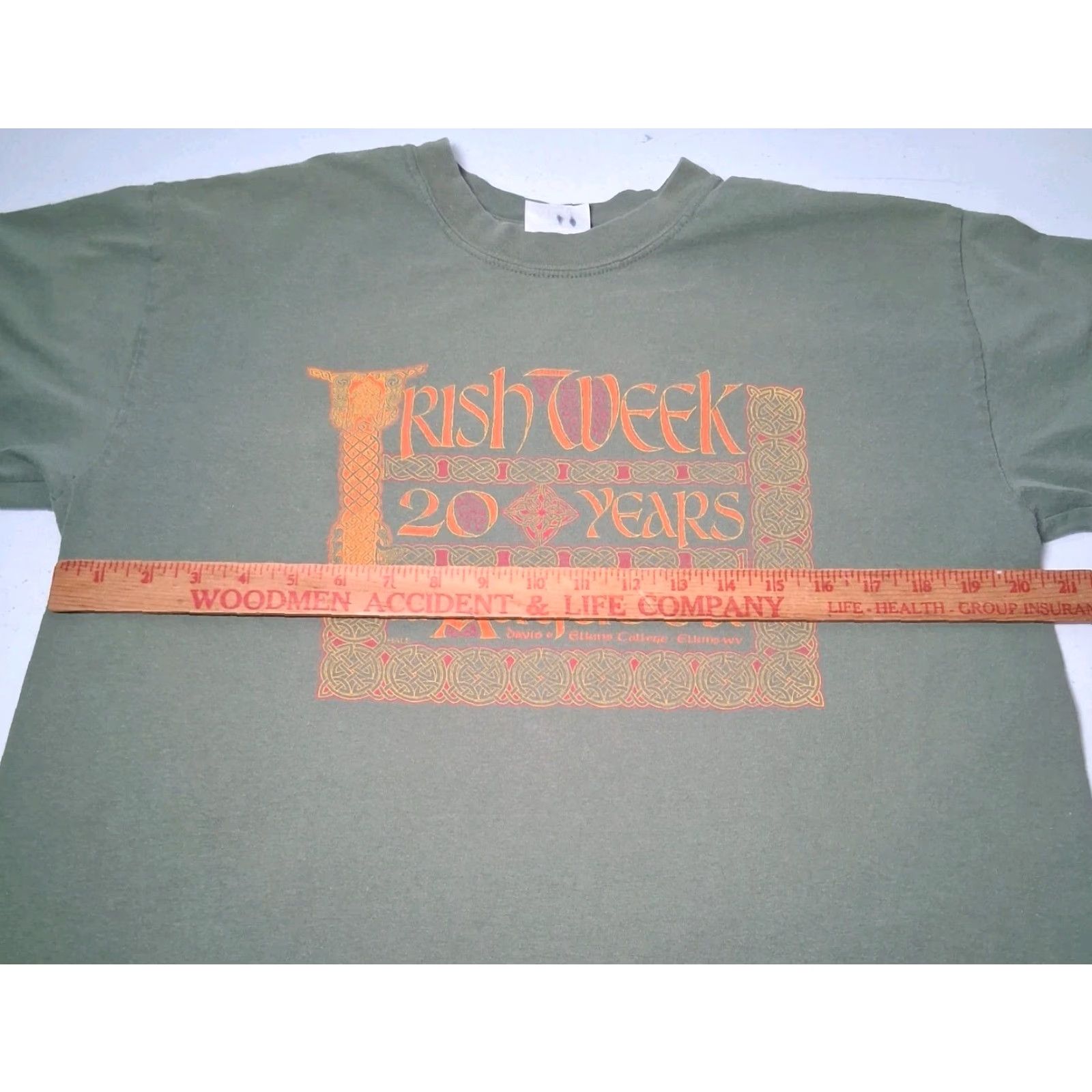 Vintage AND Augusta Irish Week Shirt L Men's Green Cotton Knit Graphic T-Shirt 20 Years WV Celtic Music College Vintage Size US L / EU 52-54 / 3 - 5 Thumbnail