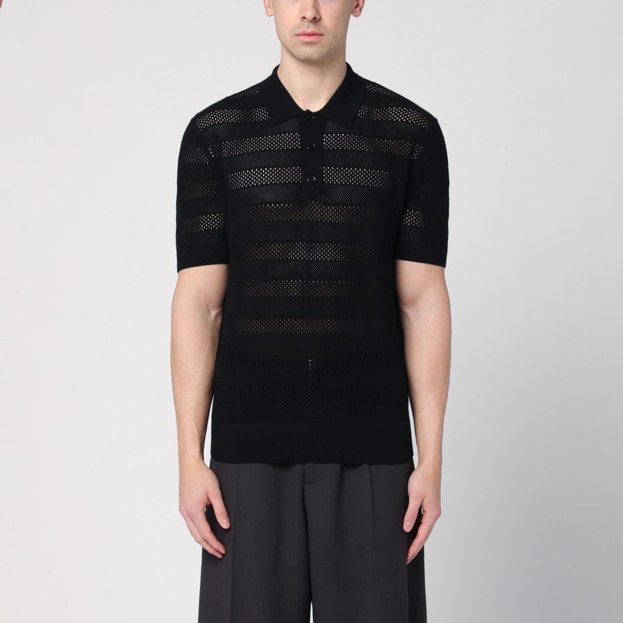 Dries Van Noten o1d2blof0225 Polo Shirt in Black Size US M / EU 48-50 / 2 - 1 Thumbnail
