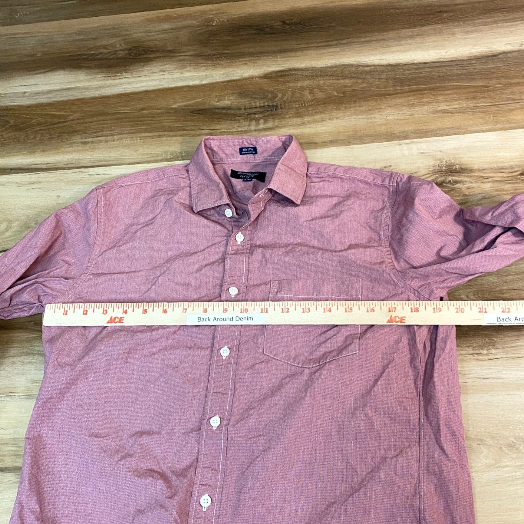 J.Crew J Crew Thompson Shirt Mens Medium 15.5 Red Cotton Twill Button Up 80s 2 Ply Size US M / EU 48-50 / 2 - 5 Thumbnail