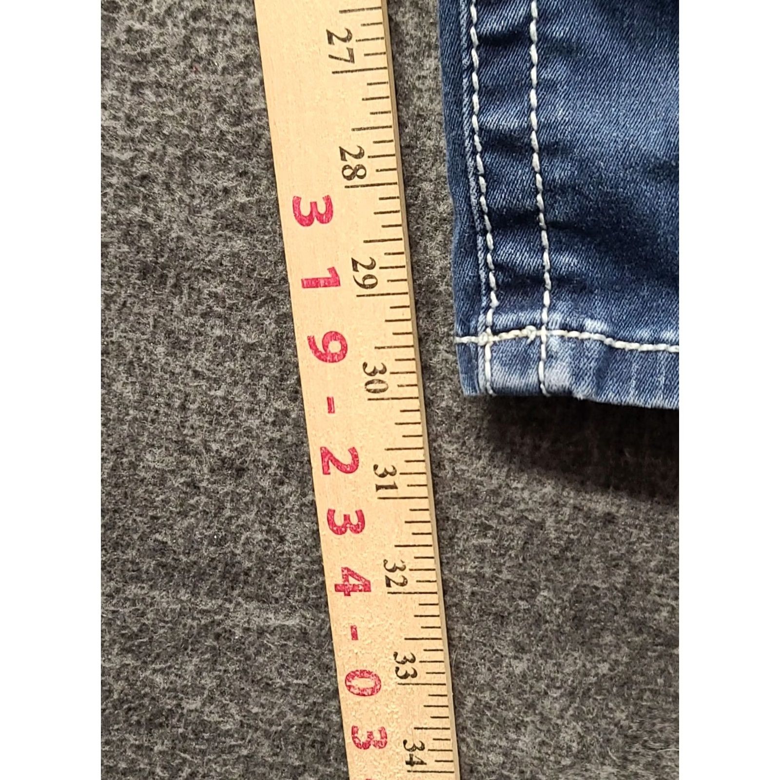 Miss Me Miss Me Jeans Womens 26x30 Jegging Skinny Fit Ankle Cut Low Rise Distressed Denim Cotton Spandex 5-Pocket Design Blue Jeans Womens Boys, Girls, Mens Size 26" / US 2 / IT 38 - 7 Thumbnail