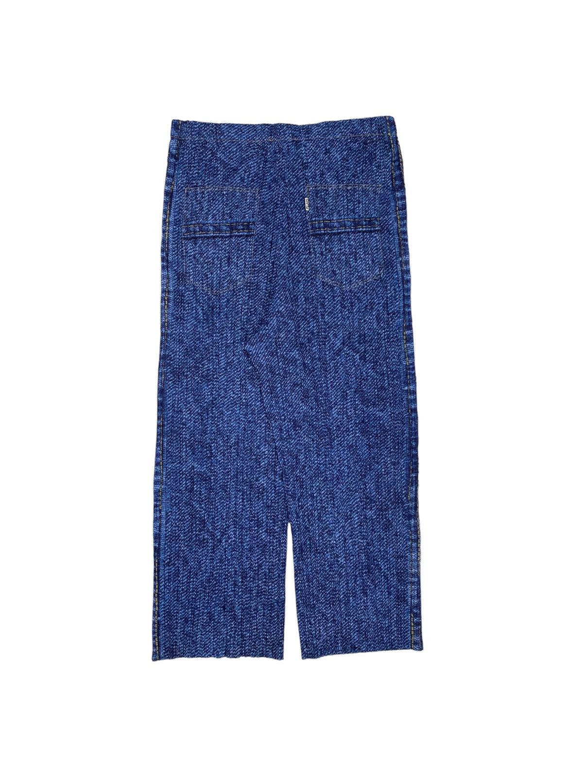 image of Homme Plisse Issey Miyake x Issey Miyake Pleats Please Issey Miyake Indigo Denim Printed Pants in B