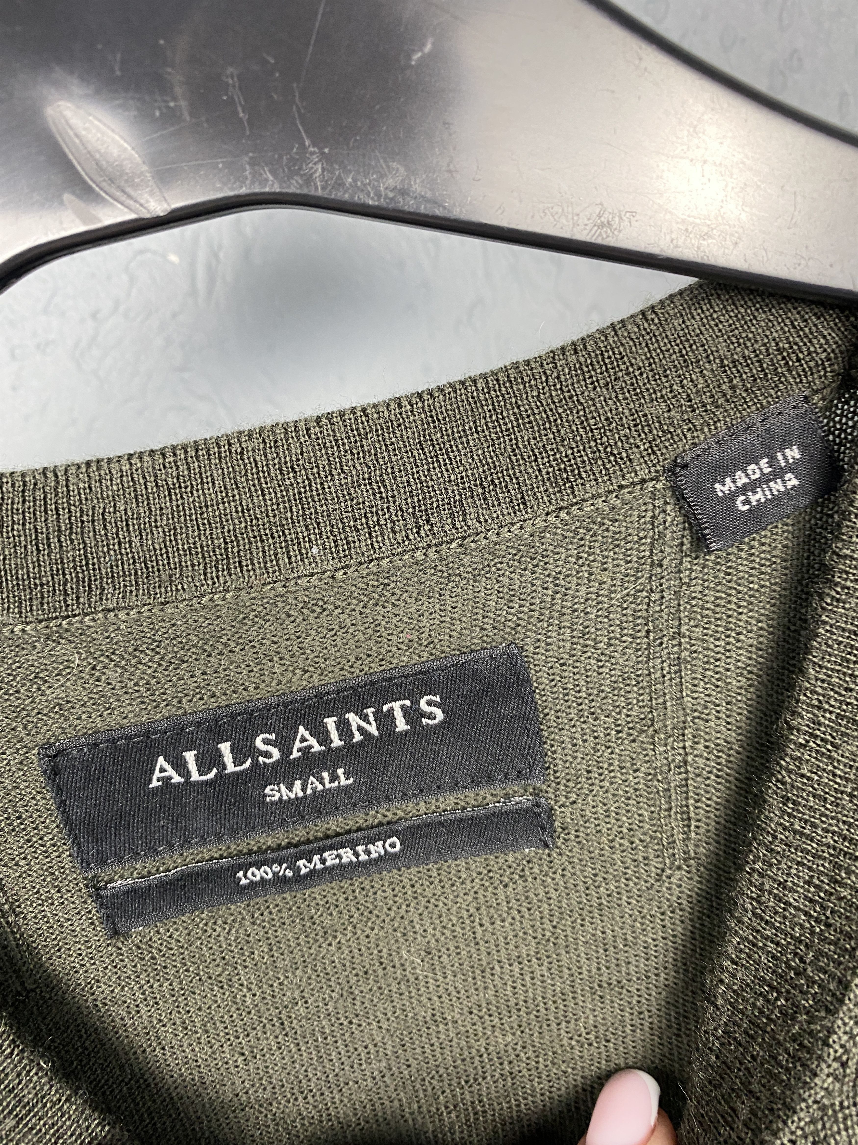 Allsaints AllSaints Mens Mode Merino Crew Neck Wool Knit Sweater Size US S / EU 44-46 / 1 - 4 Thumbnail