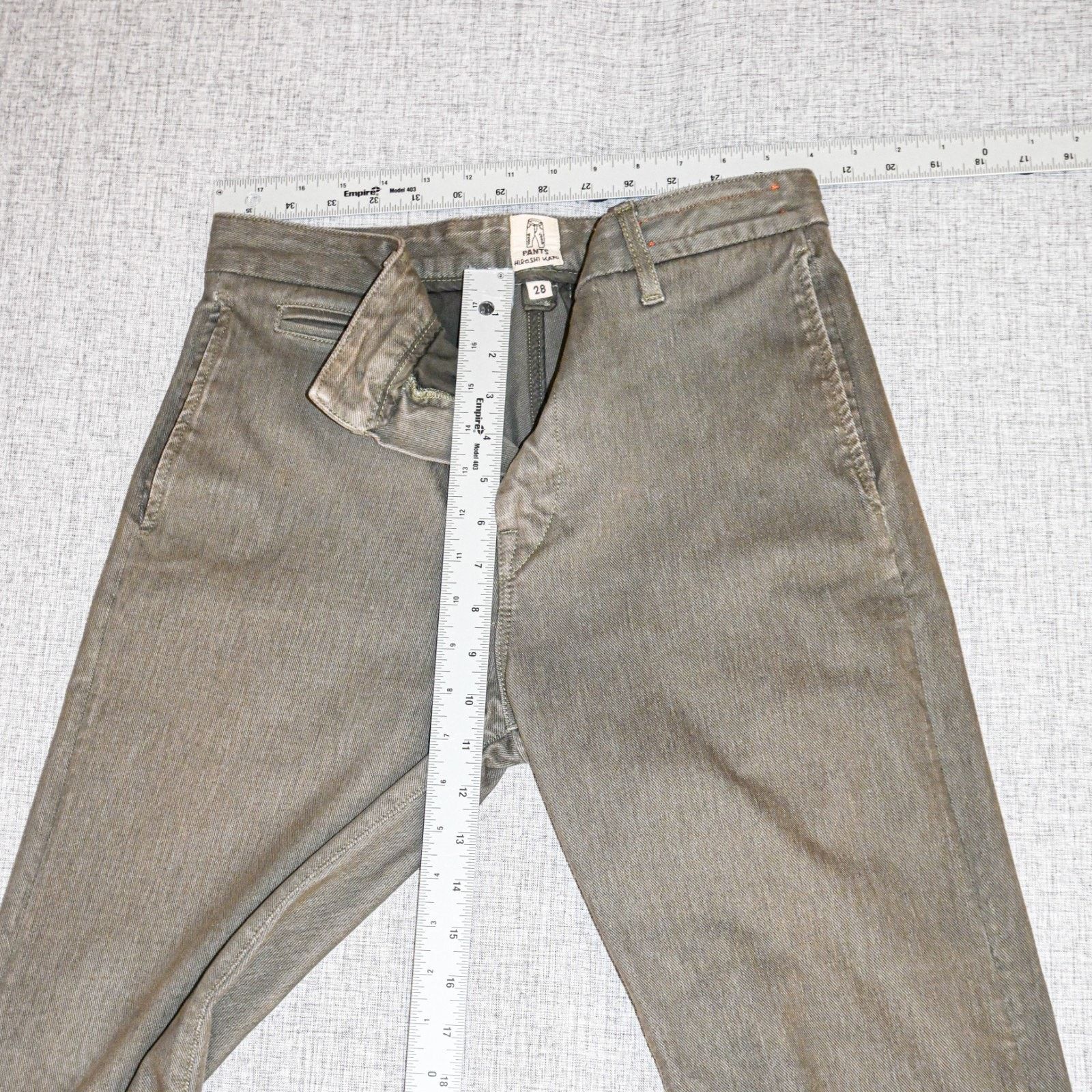 KATO Harashi KATO Axe Denit Chino Pants olive Stretch 28 raw Size US 28 / EU 44 - 6 Thumbnail