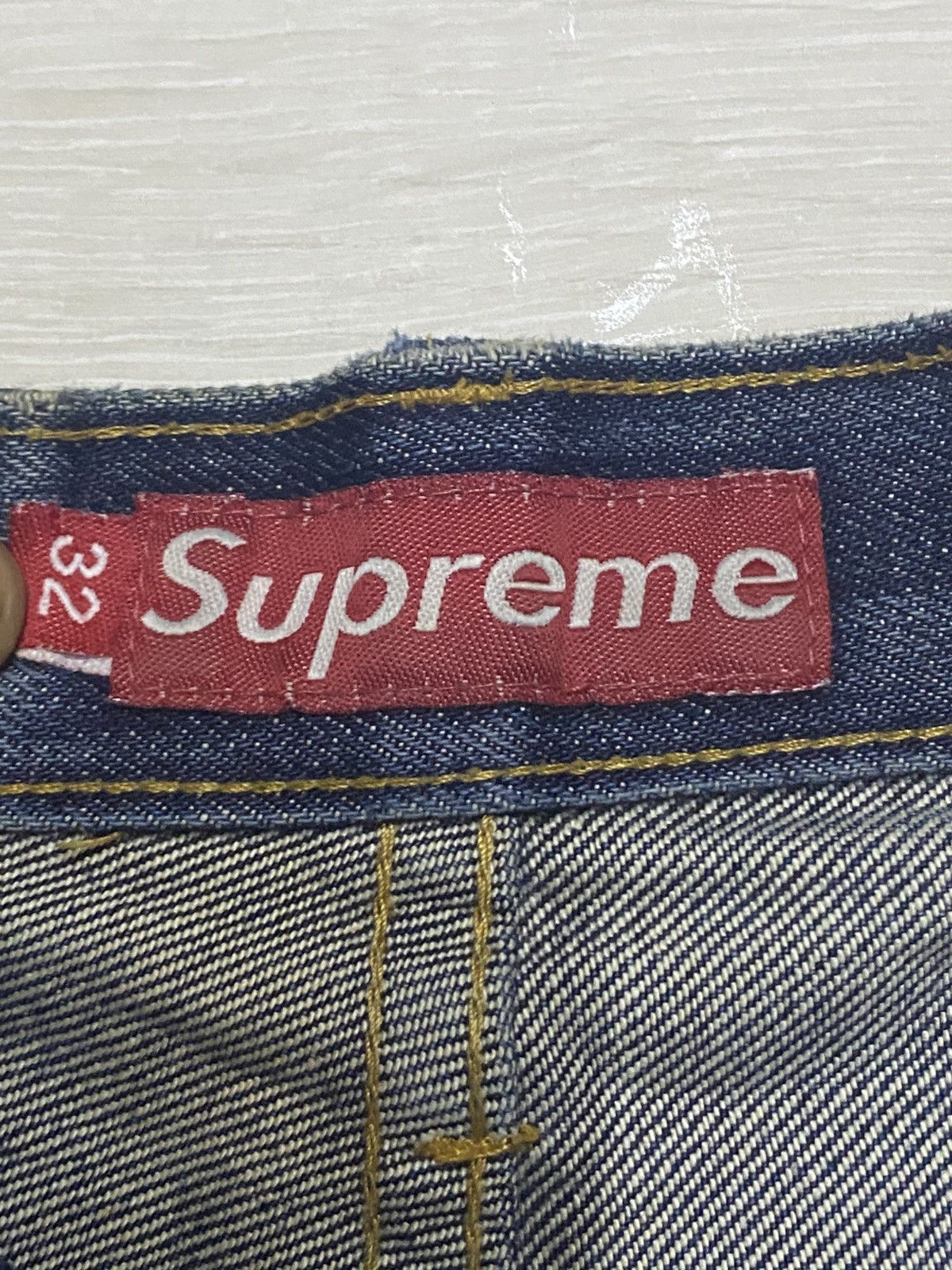 Supreme Vintage Supreme Denim Selvedge Baggy Heavy Repair Jeans Size US 33 - 19 Thumbnail