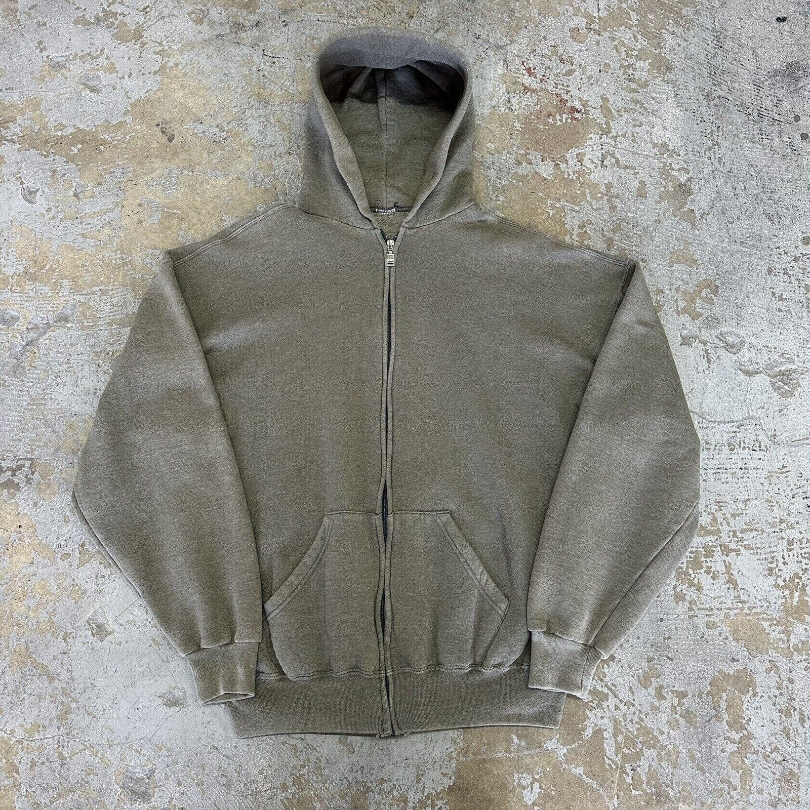 Vintage Russell Athletic Faded Gray Hoodie Grunge