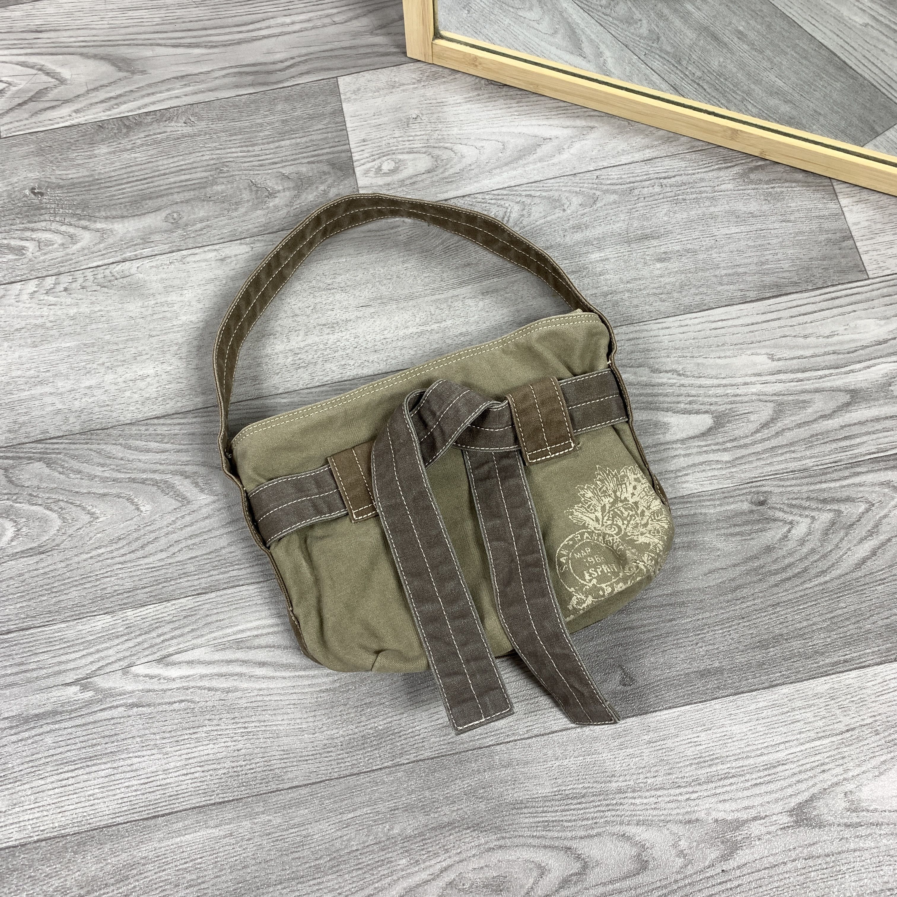 Vintage Vintage Y2K Bondage Khaki Handle Shoulder Women's Bag Size ONE SIZE - 6 Thumbnail
