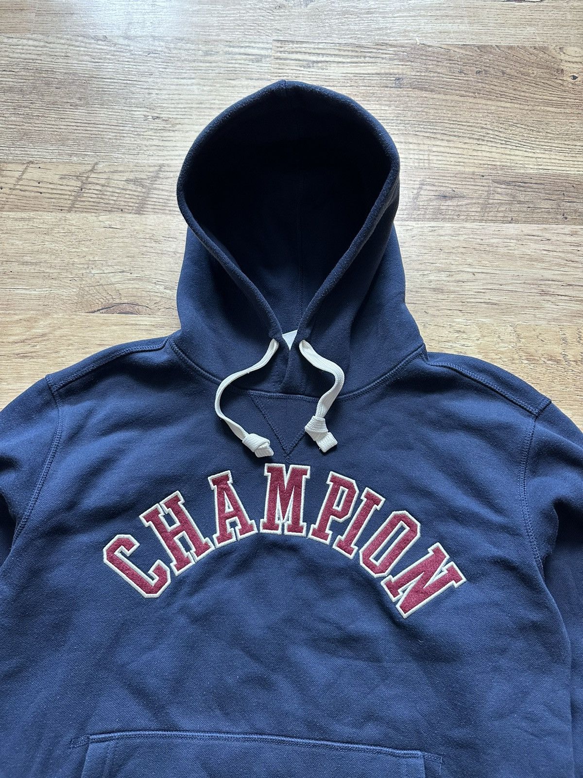 Champion × Vintage Vintage 90’s Y2K Champion Big Center Logo Hoodie Size US L / EU 52-54 / 3 - 2 Thumbnail