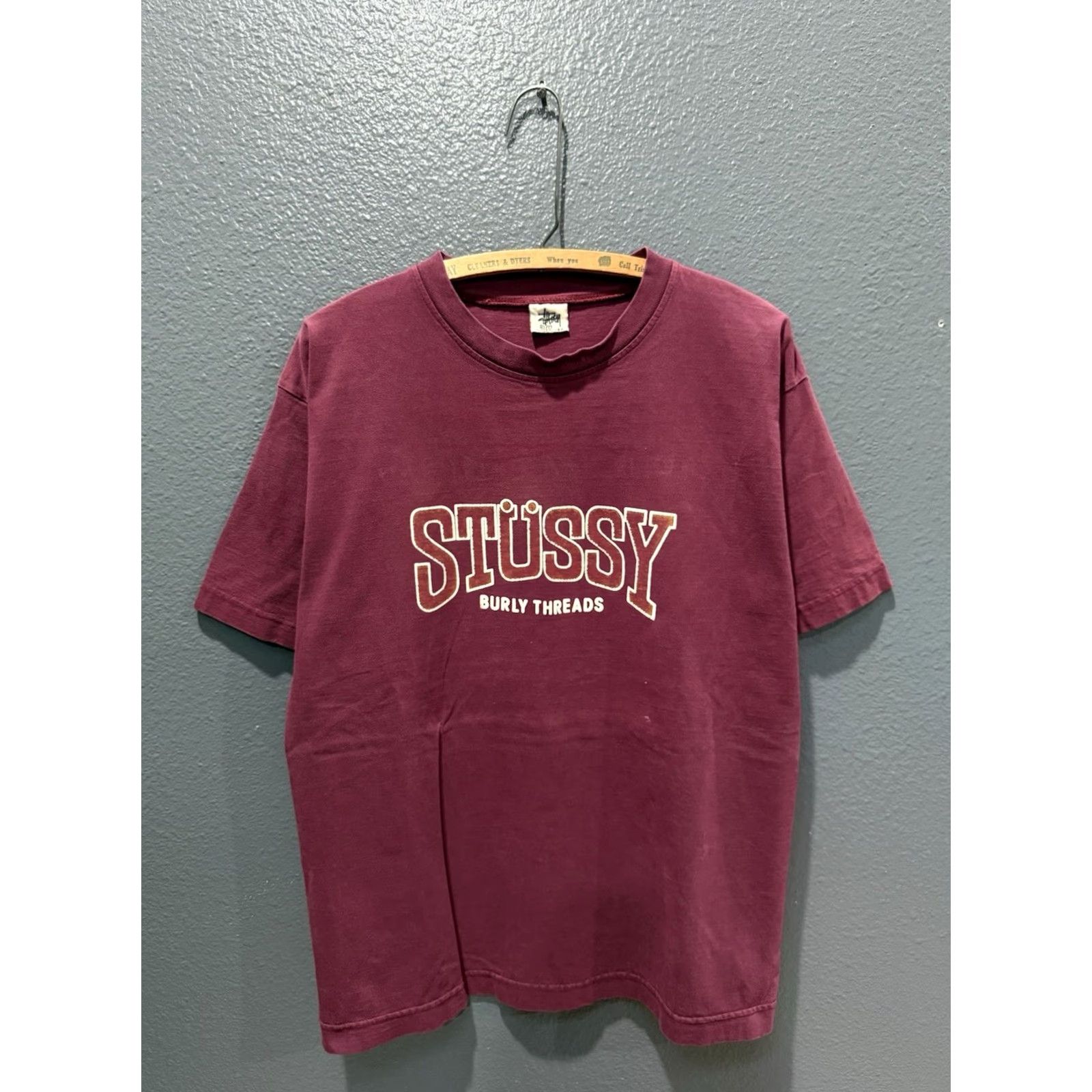 Vintage VINTAGE Stussy T-Shirt 90s Men Large Red Cotton Tee Shirt Shirt Size US L / EU 52-54 / 3 - 4 Thumbnail