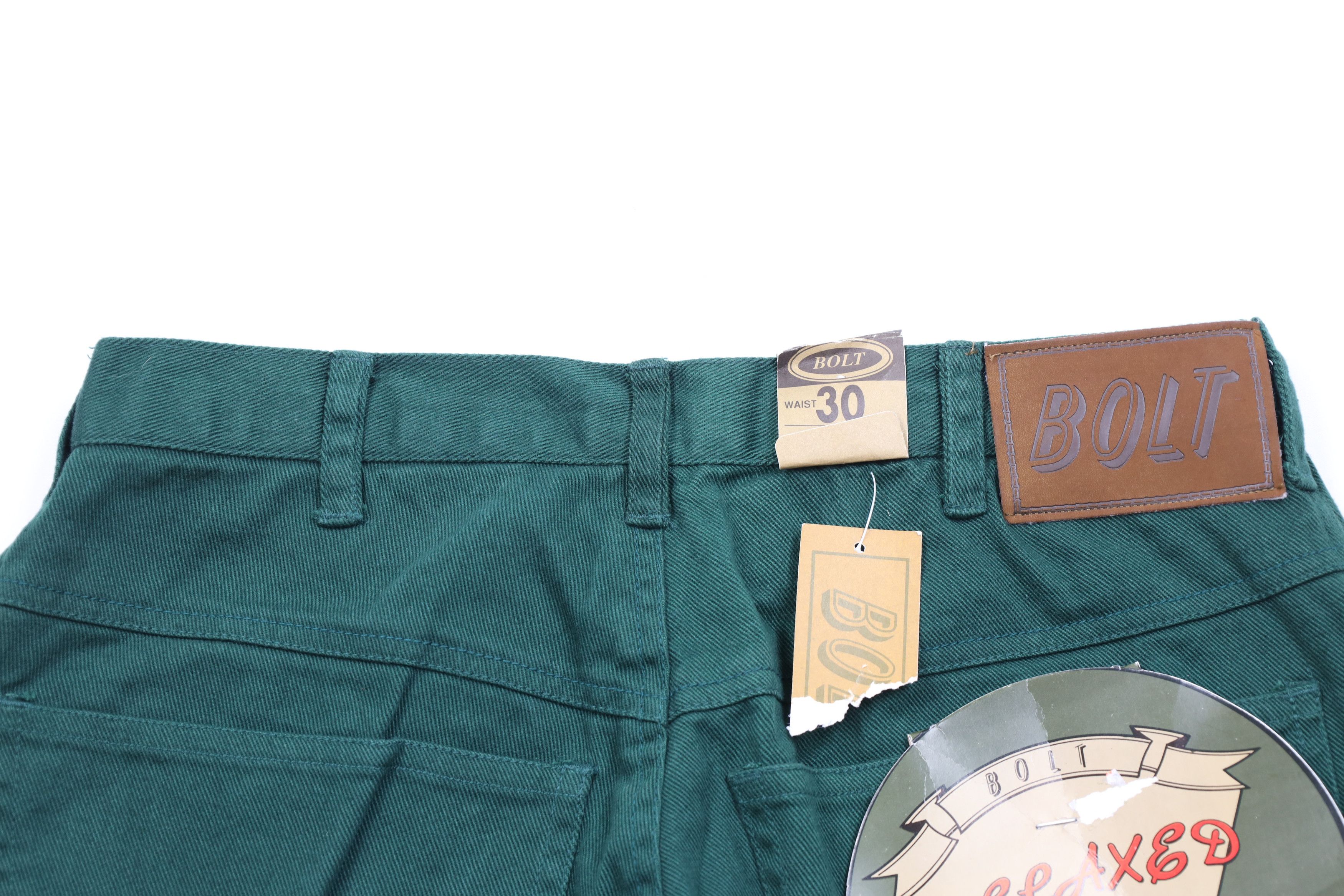Vintage Deadstock Vintage 90s Streetwear Fit Denim Jean Shorts Green Size US 30 / EU 46 - 9 Thumbnail