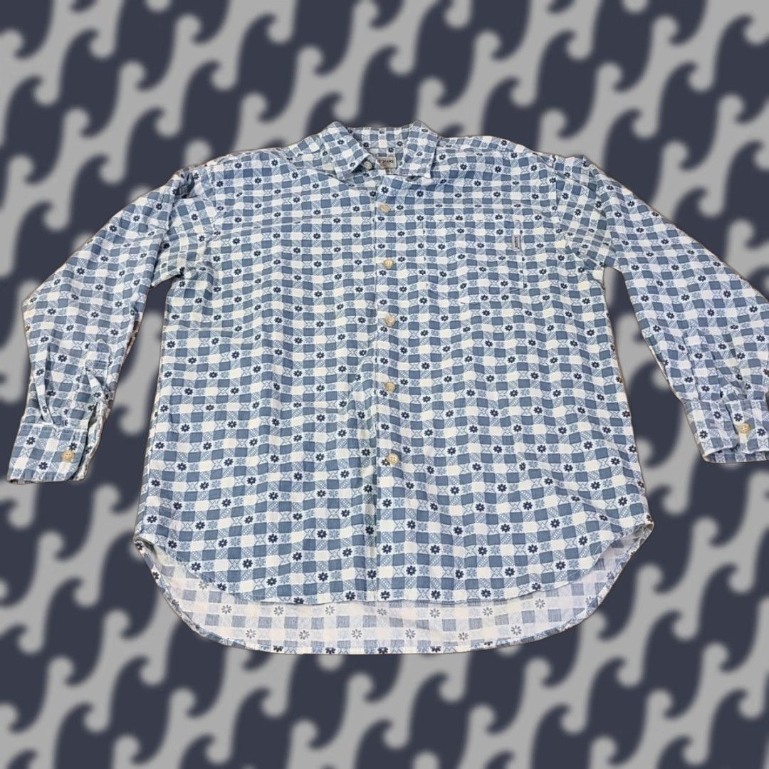 Guess VINTAGE GUESS Jeans 90s Button Up Shirt Floral Long Sleeve Retro Medium Size M / US 6-8 / IT 42-44 - 1 Thumbnail