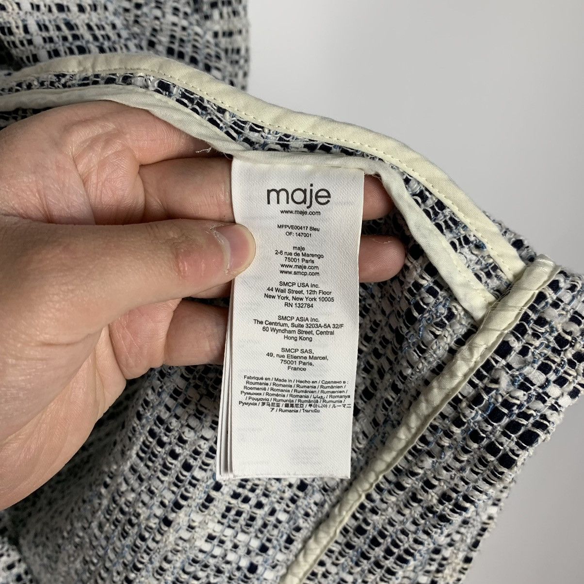 Maje Maje cropped knit blazer jacket blue size 38 Size XS / US 0-2 / IT 36-38 - 15 Thumbnail