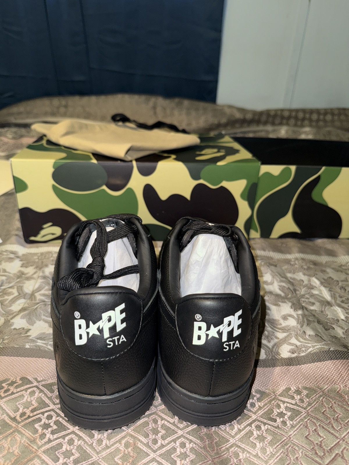 Bape Bapesta Triple Black Size US 11 / EU 44 - 5 Thumbnail