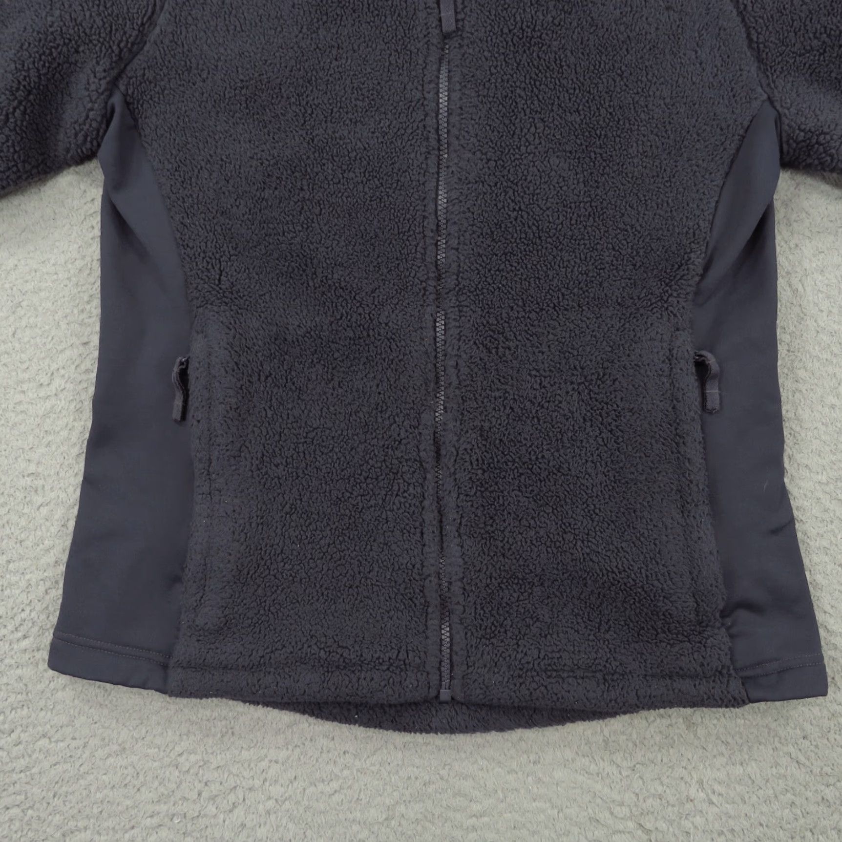 Helly Hansen Helly Hansen Jacket Womens Large Navy Fleece Full Zip Ribbed Side Sherpa Sweater Size L / US 10 / IT 46 - 2 Thumbnail