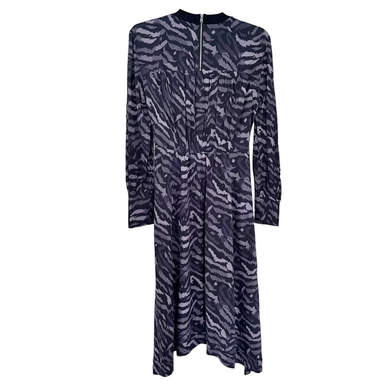 Allsaints All Saints Fayre Remix Animal Black Handkerchief Midi Dress Size S / US 4 / IT 40 - 7 Thumbnail