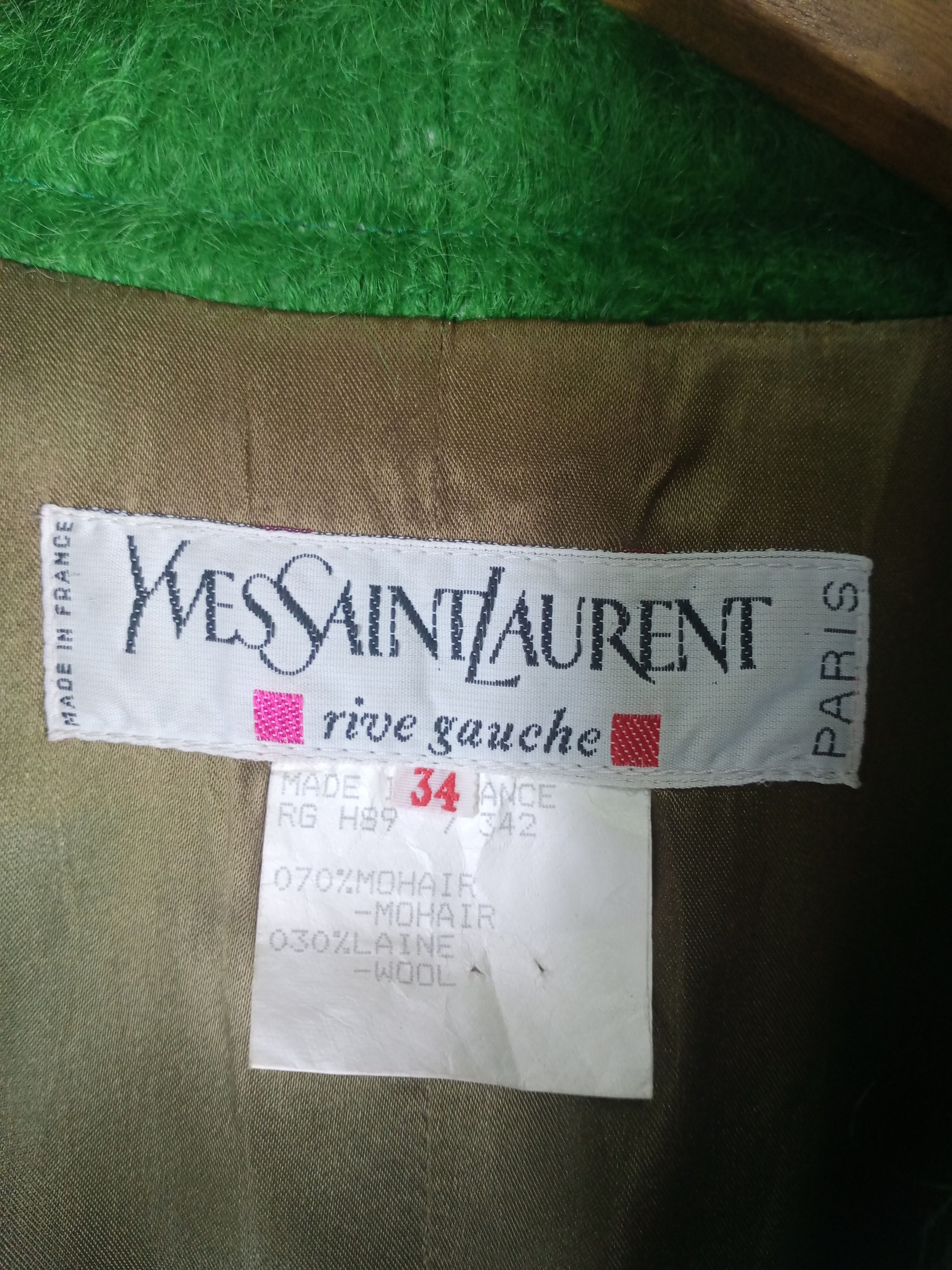 Rare Vintage Yves Saint Lauren River Gauche Coat
