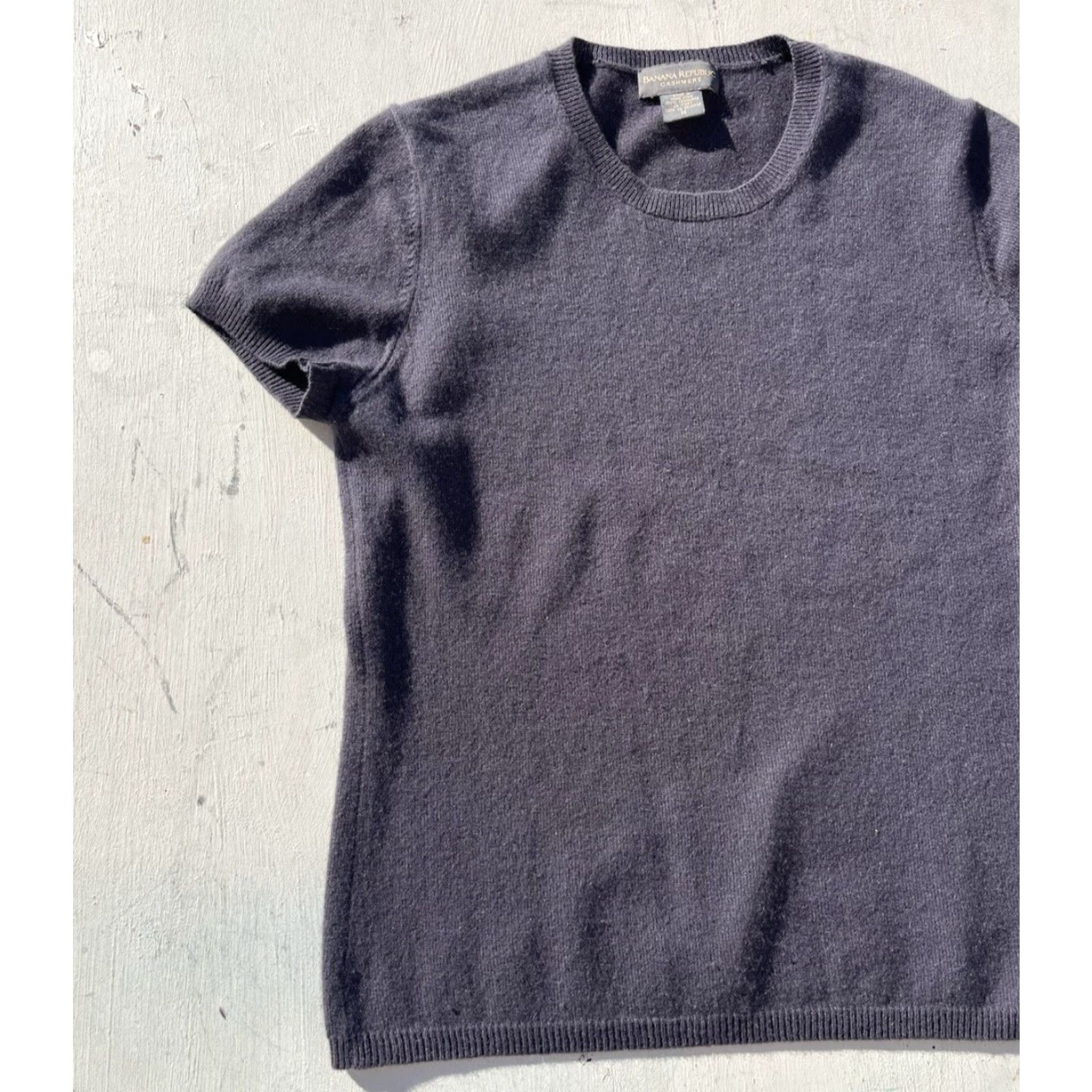 Banana Republic VINTAGE not applicable, so: Banana Republic Sweater Women's Blue Solid M Cashmere Pullover Knit Casual City Size M / US 6-8 / IT 42-44 - 3 Thumbnail