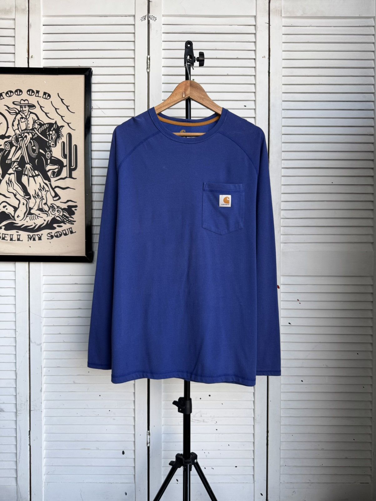 Carhartt Carhartt Relaxed Fit Blue Long Sleeve Pocket Shirt Workwear Size US L / EU 52-54 / 3 - 1 Thumbnail