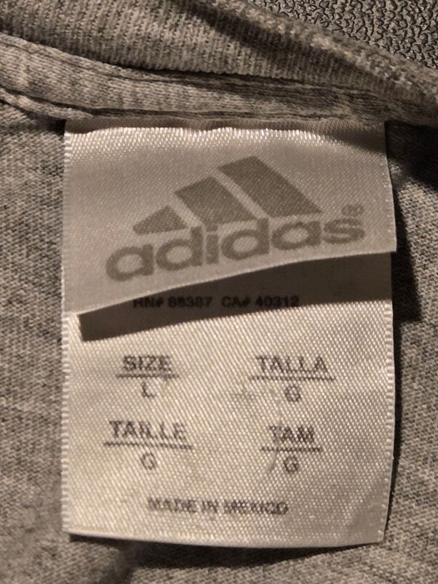 Adidas Adidas T-Shirt Mens L Gray Basketball Graphic Short Sleeve Size US L / EU 52-54 / 3 - 2 Thumbnail