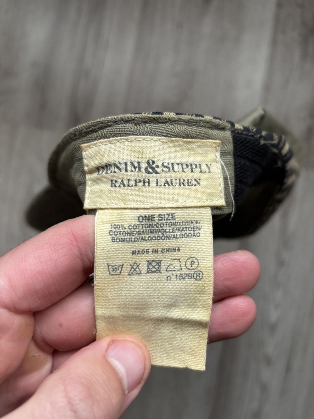 Denim & Supply Ralph Lauren Denim Supply Ralph Lauren Work Cap Khaki Cotton Stripe Band Size ONE SIZE - 14 Thumbnail
