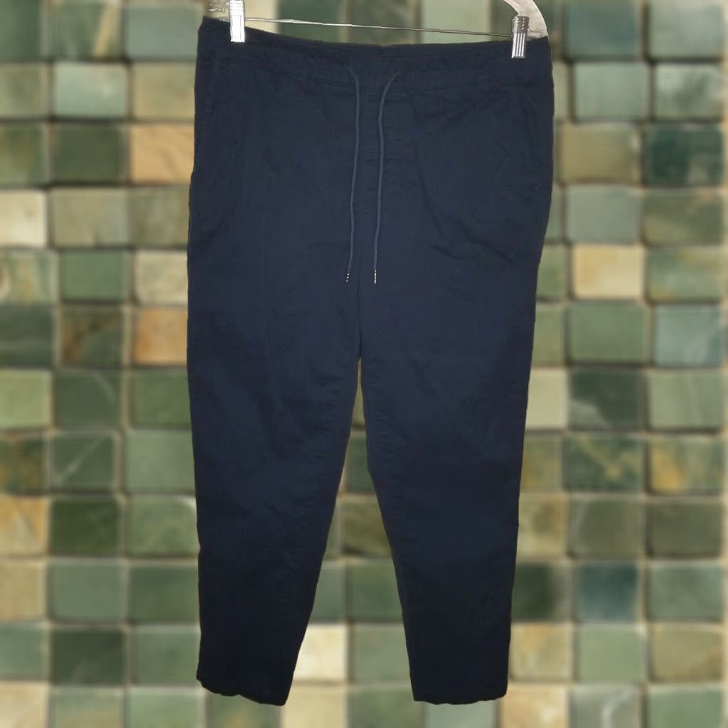 George George Womens Elastic Waist Draw String Chino Pants Medium Blue Size 32" / US 10 / IT 46 - 1 Thumbnail