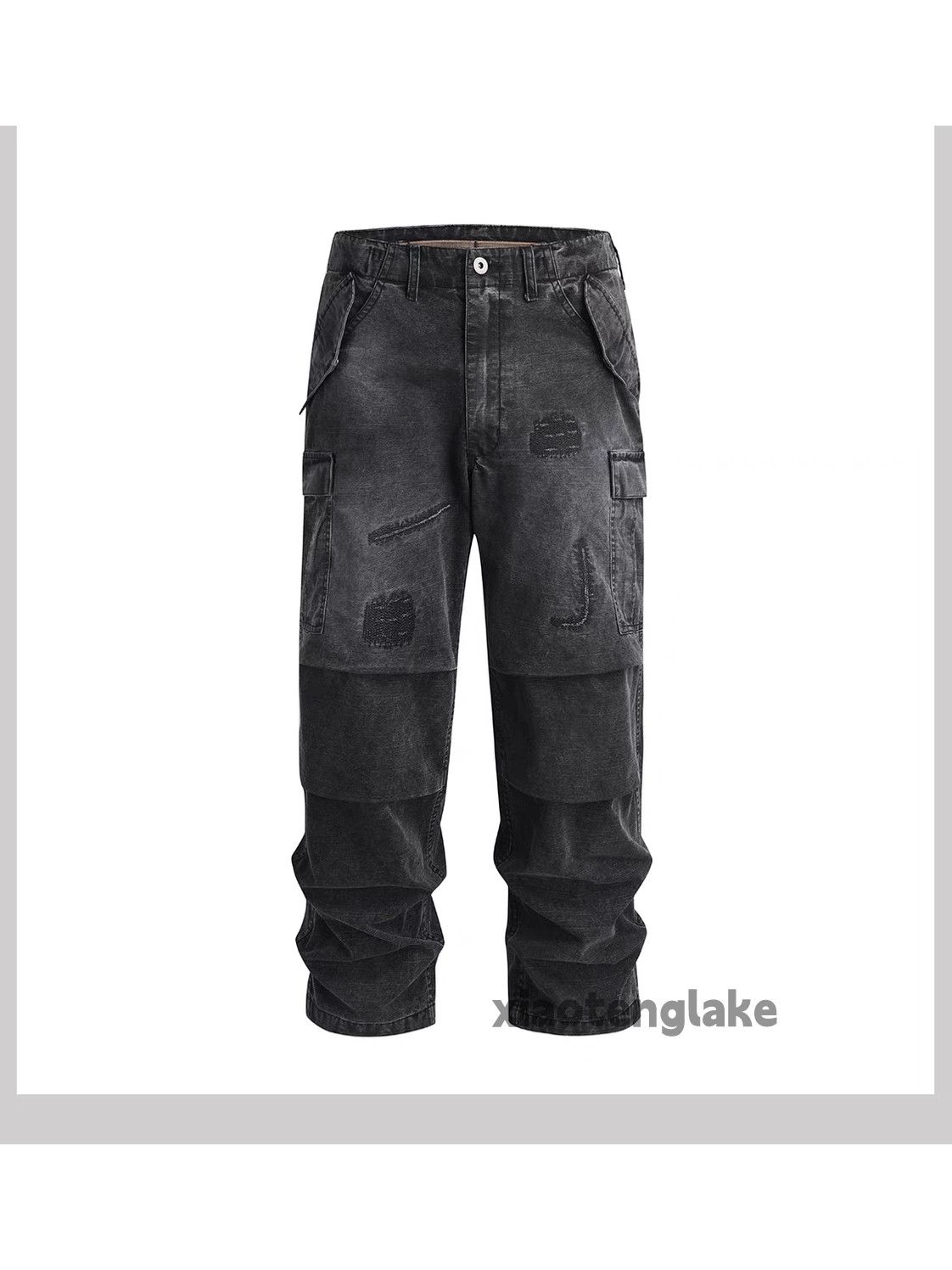 Designer × Japanese Brand × Vintage washed faded utility damaged patch military cargo pants Size US 30 / EU 46 - 3 Thumbnail
