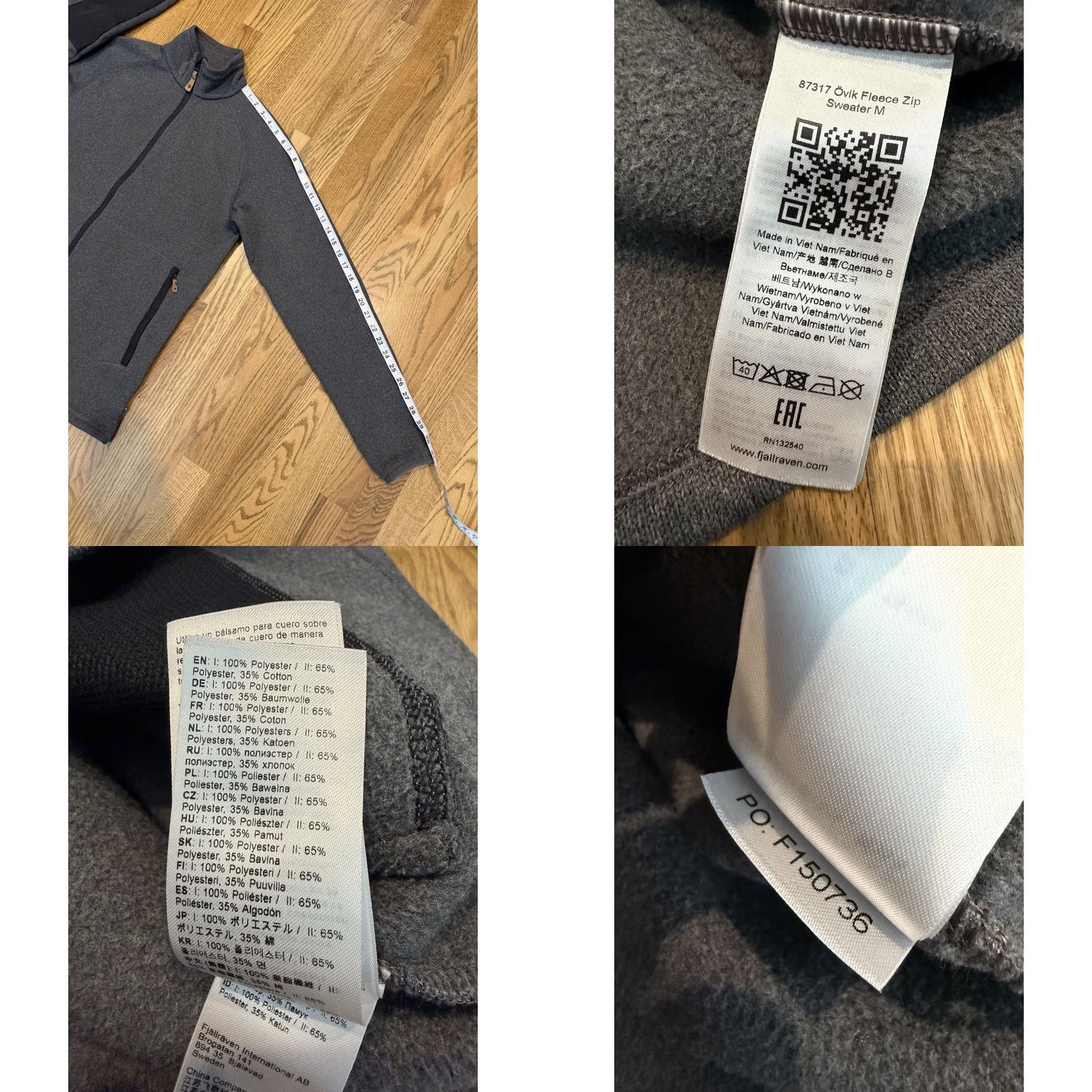Vintage Fjällräven Ovik Jacket Men’s Medium Grey Full Zip Fleece Pocket Regular Size M Outdoors Outdoor Hiking Casual Travel Pattern Solid Size US M / EU 48-50 / 2 - 8 Thumbnail