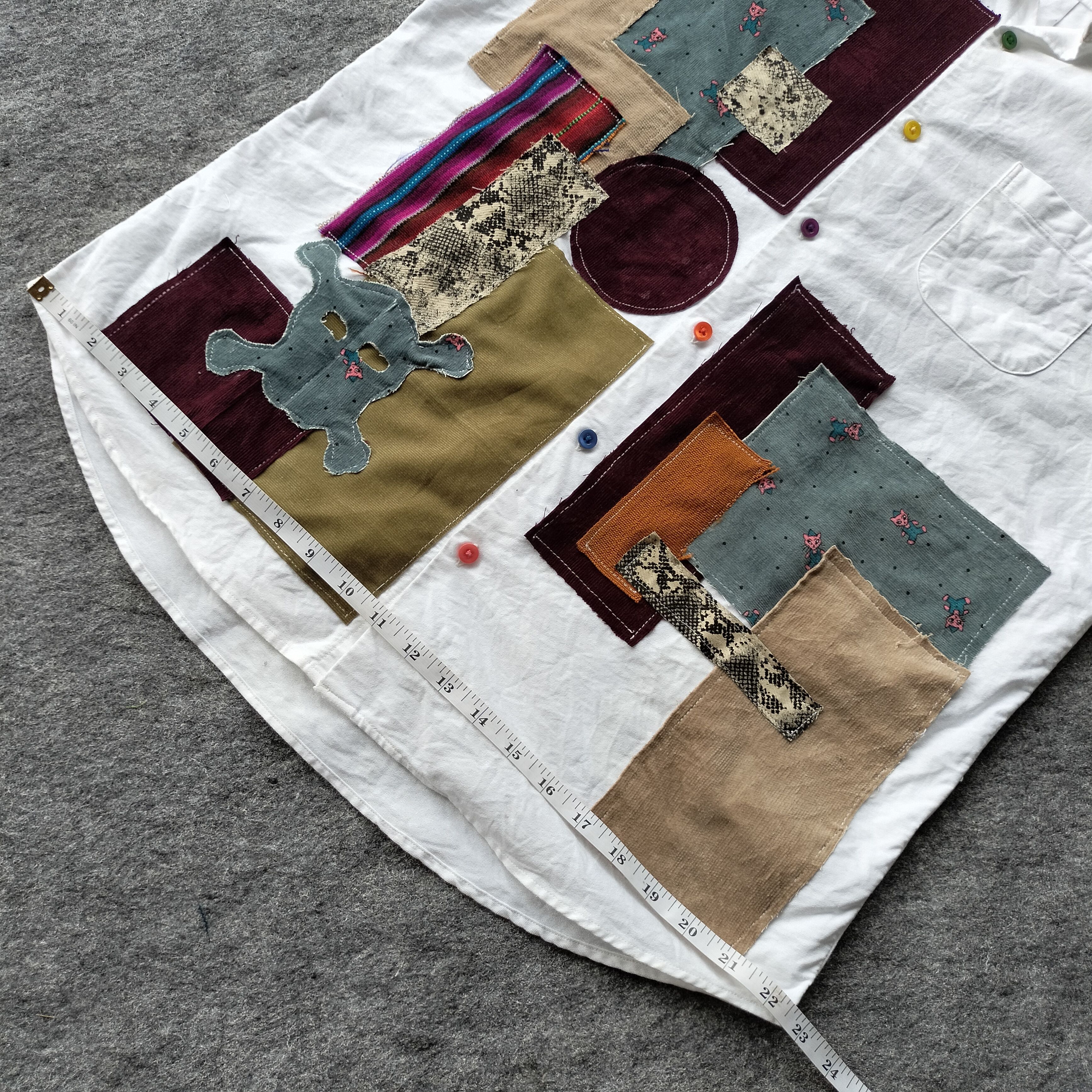 Beams Plus Rework Beams Japan patchwork ss shirt Size US XL / EU 56 / 4 - 14 Thumbnail