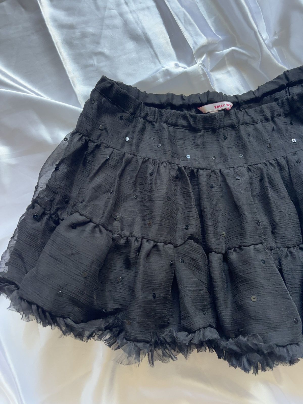Japanese Brand Flared sexy micro mini vintage mesh skirt Size 26" / US 2 / IT 38 - 2 Thumbnail