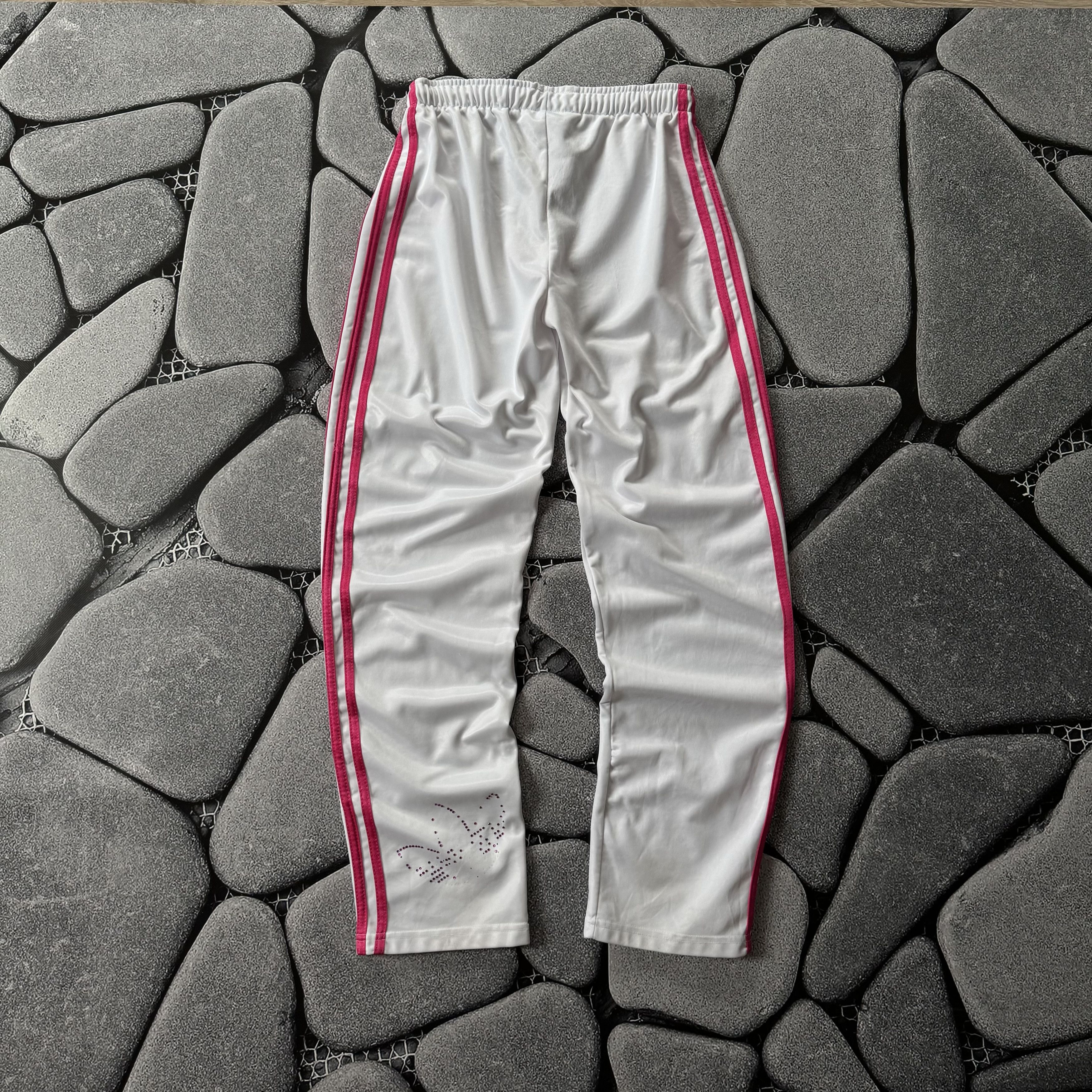Adidas × Vintage ADIDAS VINTAGE PINK STRIPES TRACK PANTS Y2K HYPE Size US 30 / EU 46 - 2 Thumbnail