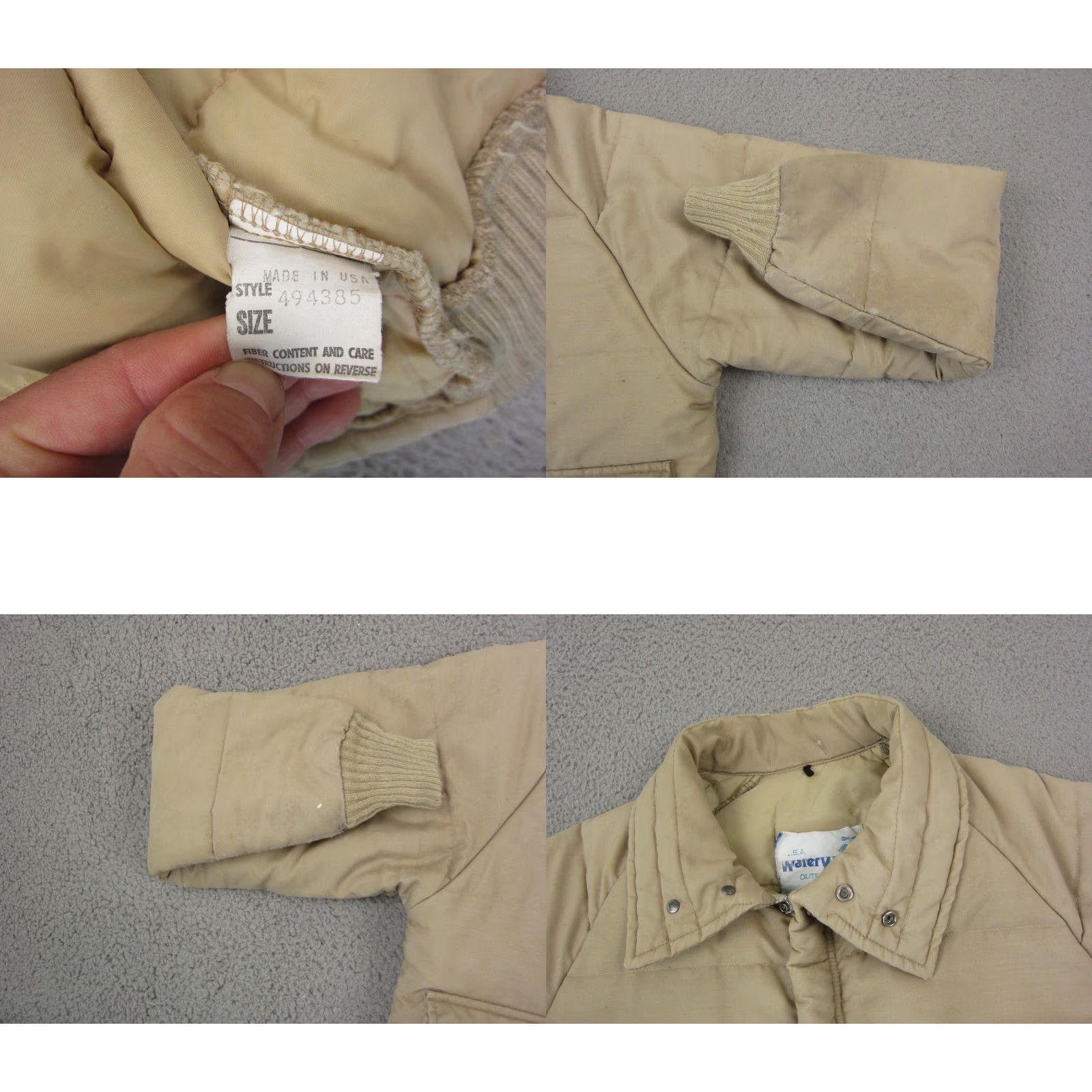 Vintage VINTAGE Waterworks Jacket Mens M Brown Quilted Nylon Zip Full Zip 80s 90s Biker Motorcycle Workwear Canvas Solid Size US M / EU 48-50 / 2 - 8 Thumbnail