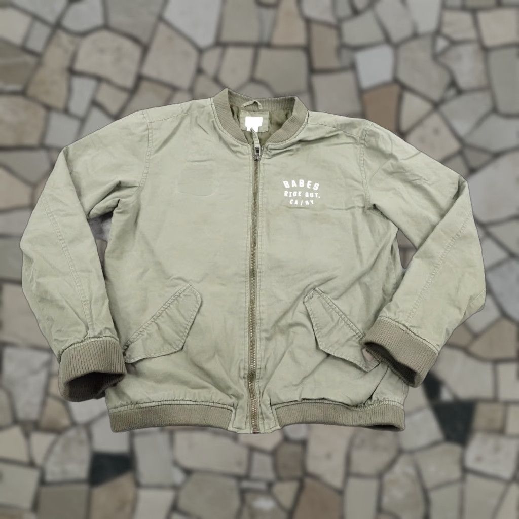 RVCA VINTAGE RVCA Jacket Womens Large Green Babes Ride Out Bomber Motorcycle Dirt Bike Coat Size L / US 10 / IT 46 - 1 Thumbnail