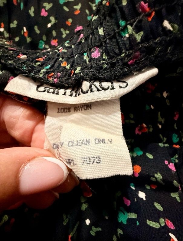 Other Vintage Garfinckel’s Floral Pleated Skirt – 1980s Rayon Midi Size 27" / US 4 / IT 40 - 5 Thumbnail