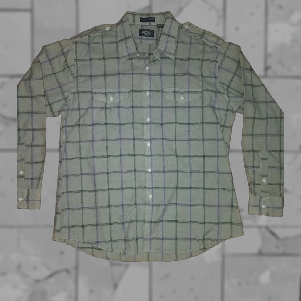 Vintage Knights Bridge For Men Grey Striped Button-Down Shirt XL Mens Regular Long Sleeve Button-Up Shirt Size US XL / EU 56 / 4 - 1 Thumbnail