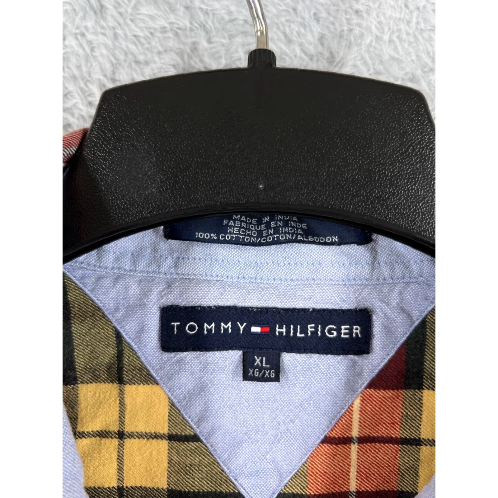 Tommy Hilfiger Tommy Hilfiger Shirt Men XL Green Yellow Plaid Soft Cotton Pocket Size US XL / EU 56 / 4 - 7 Thumbnail