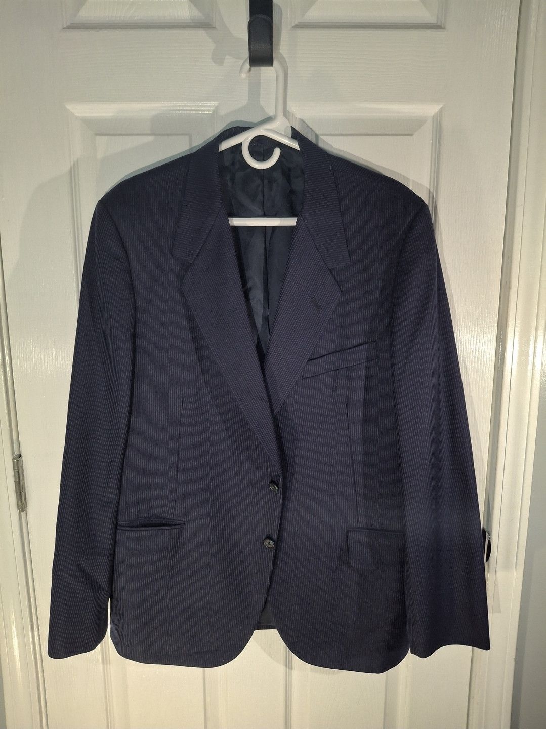 Tom James Vintage Tom James Custom Navy Pinstripe Blazer Size 42L - 1 Thumbnail