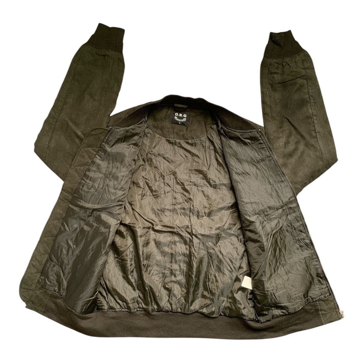 Japanese Brand Rare Design Vintage O.R.G Genuine Wear Bombers Jacket Size US L / EU 52-54 / 3 - 3 Thumbnail
