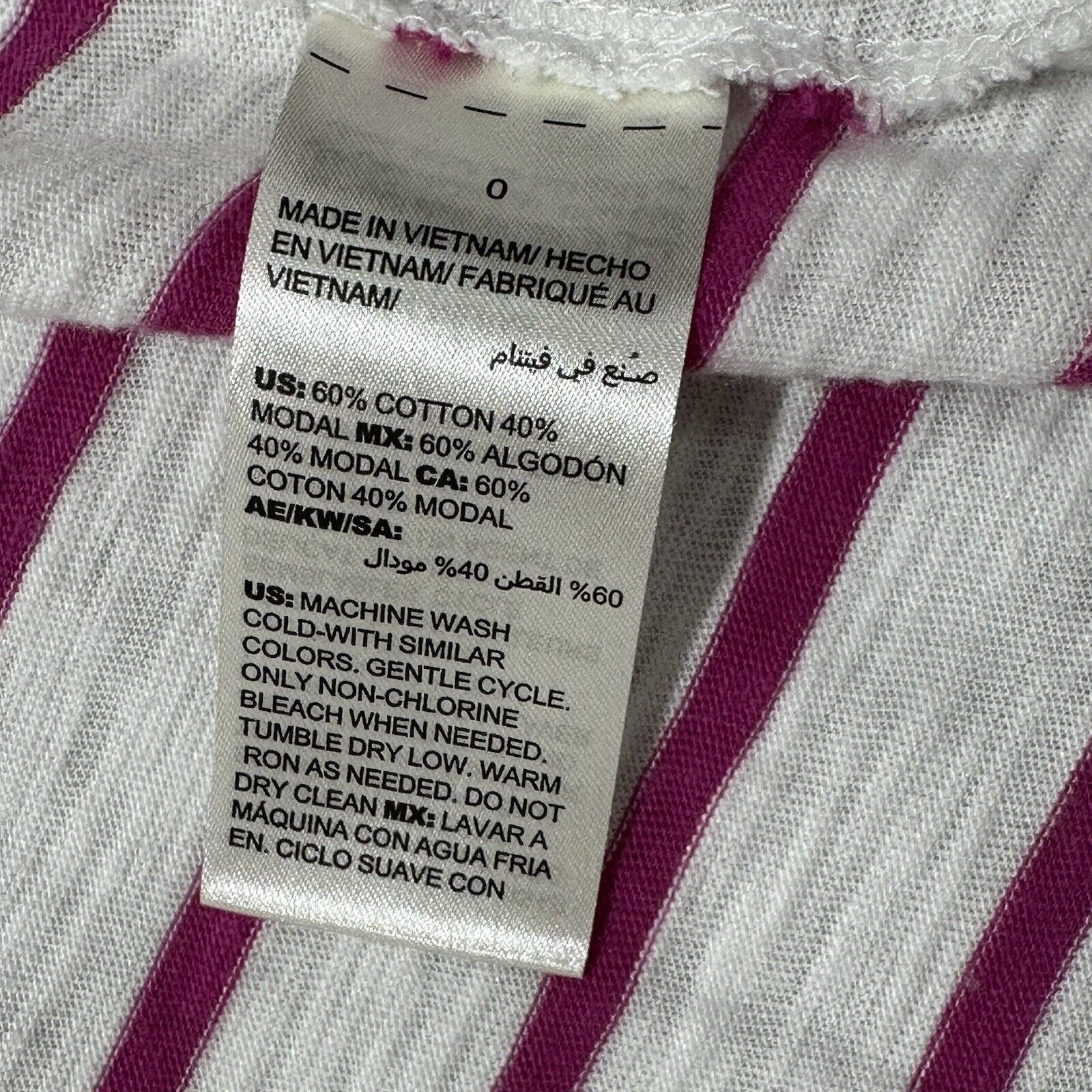 Chicos Chico's Small Cardigan Open Front Sweater White Pink Striped Size S / US 4 / IT 40 - 4 Thumbnail