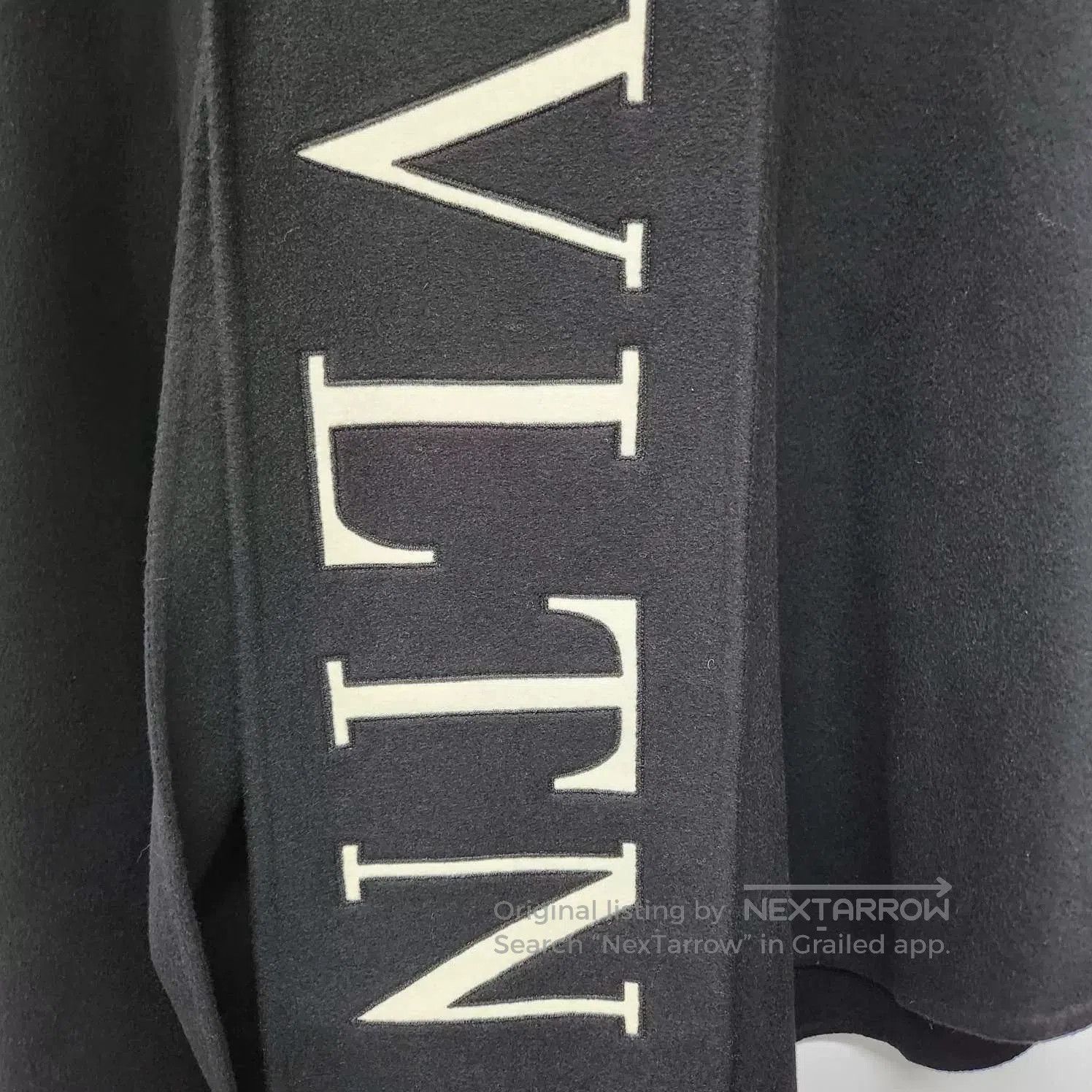 Valentino Lettered Cloak Coat.
