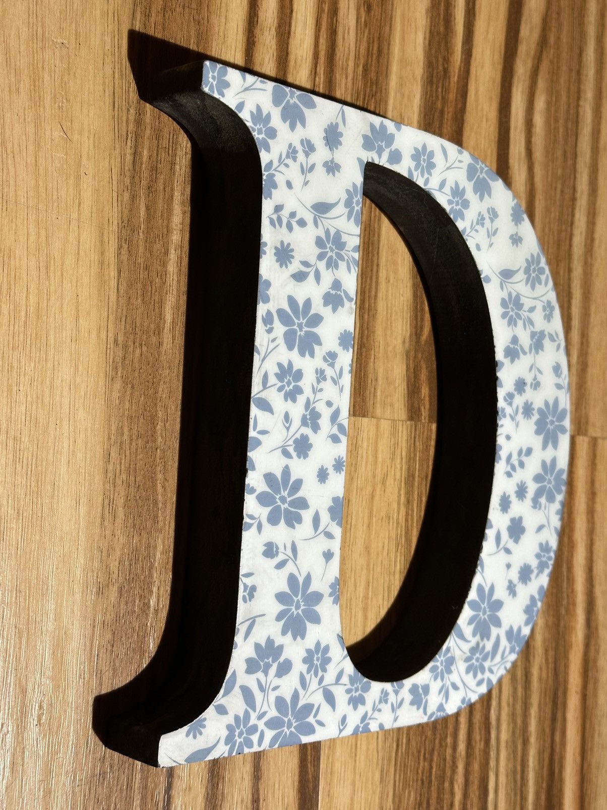 Other Blue Floral Decorative Letter D Size ONE SIZE - 3 Thumbnail