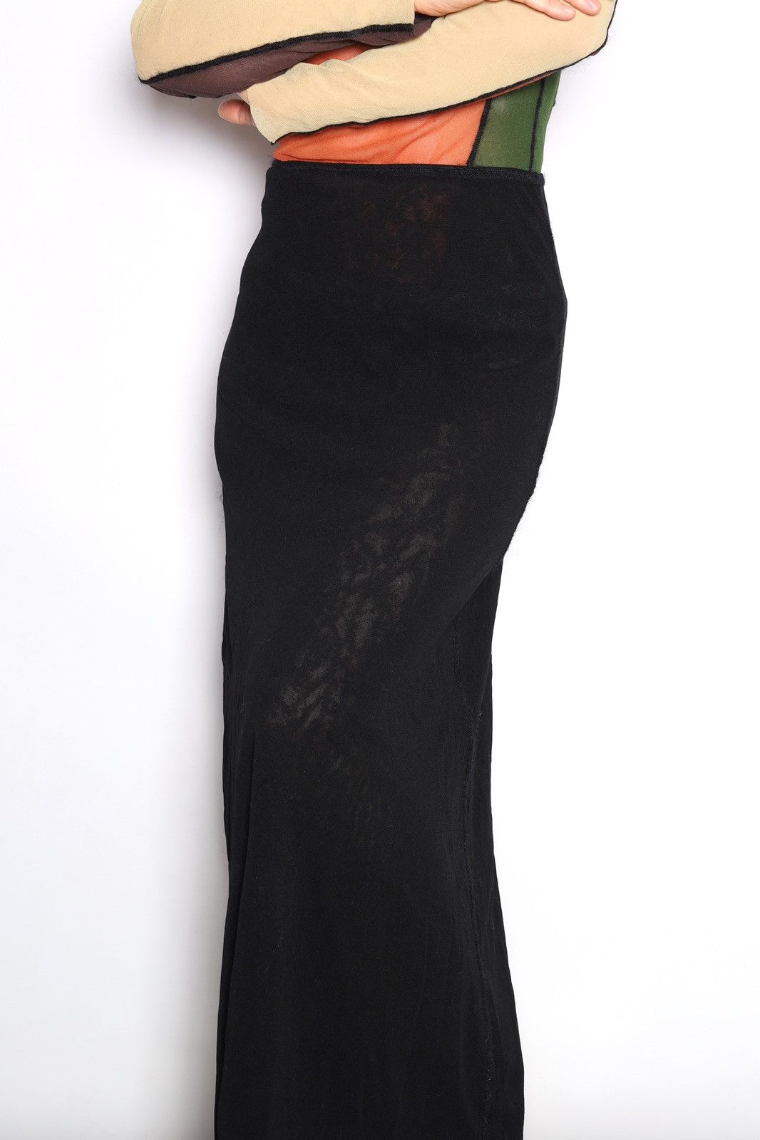 Jean Paul Gaultier Jean Paul Gaultier Vintage Mesh Maxi Long Skirt Black Size 27" / US 4 / IT 40 - 3 Thumbnail