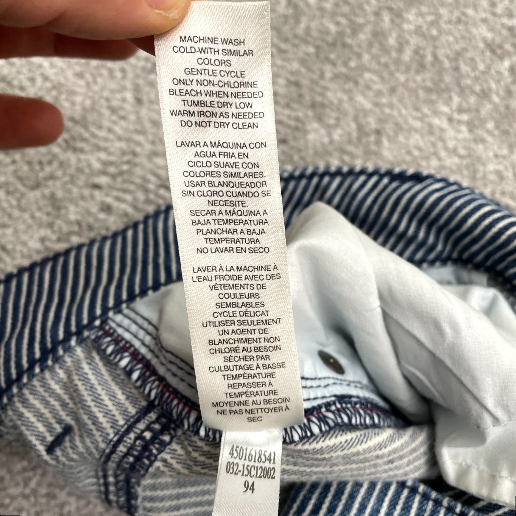 Vintage Vintage Chico's Women's Wide Leg Pants Cotton Blend Blue Striped Casual 12 Size 34" / US 12 / IT 48 - 6 Thumbnail