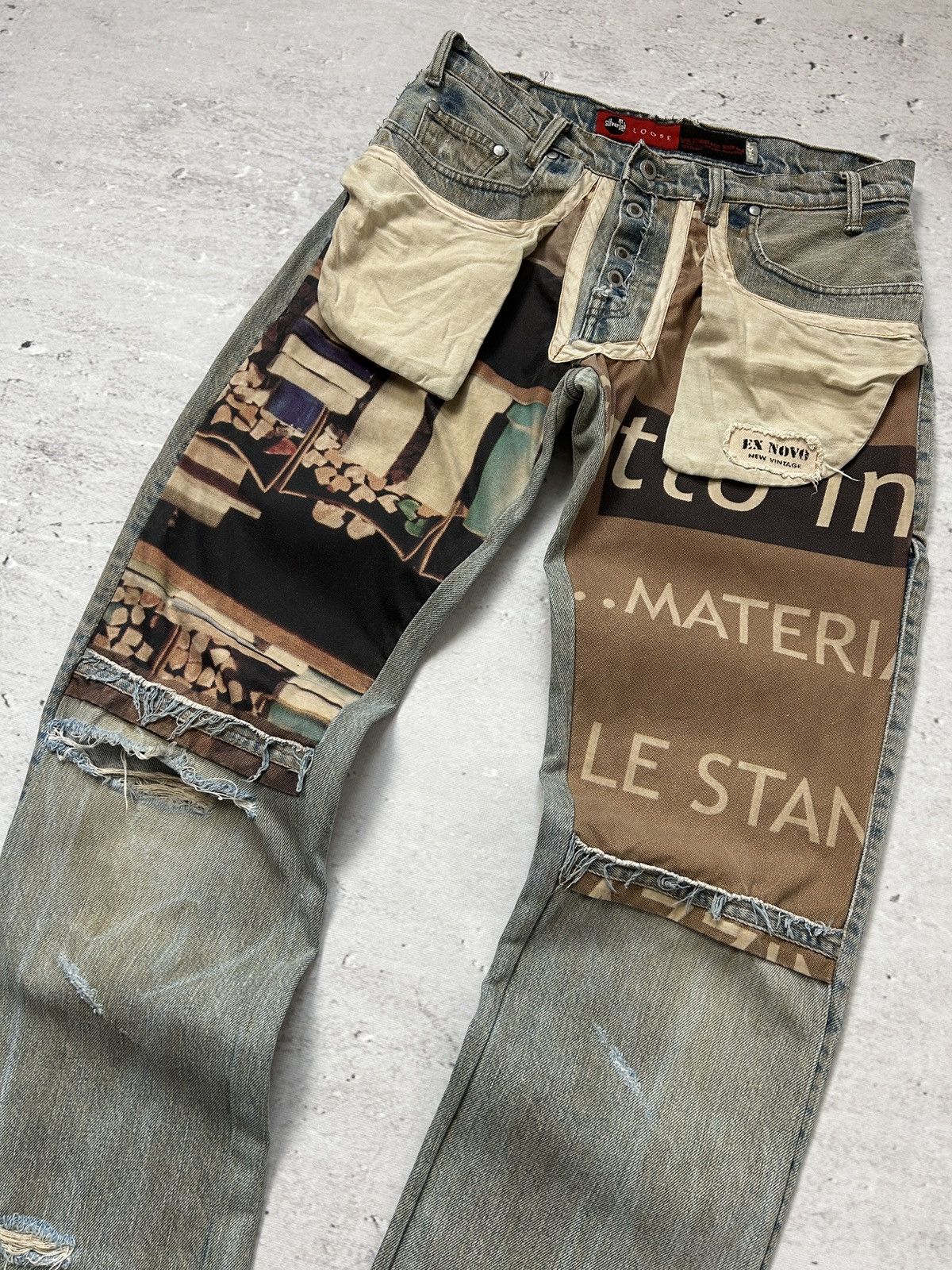 Levi's Vintage Clothing 🔥VINTAGE LEVIS SILVER TAB CUSTOM DISTRESSED DENIM JEANS 90s🔥 Size US 32 / EU 48 - 4 Thumbnail