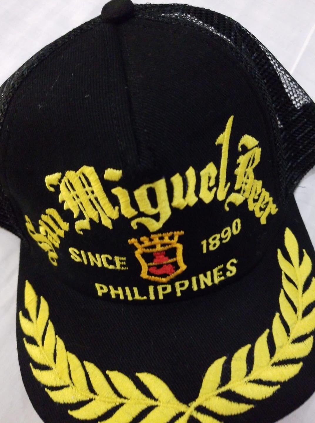 Other San Miguel Beer black cotton mesh ballcap w/gold lettering Size ONE SIZE - 2 Thumbnail
