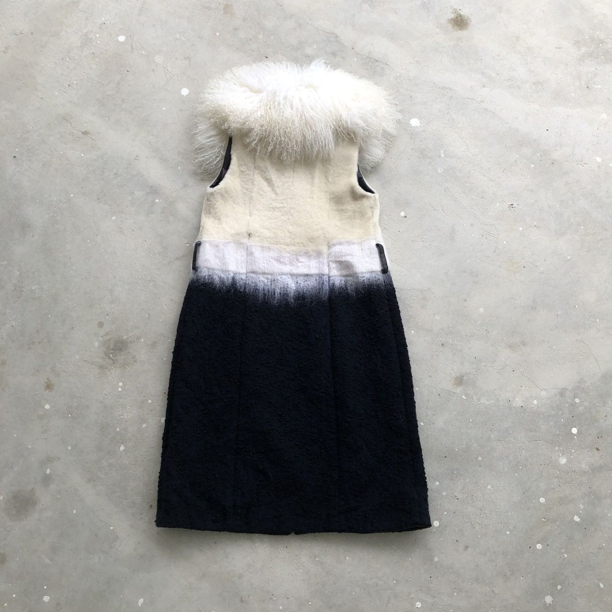 Drome DROMe Fitted Shearling Mixed Media Sleeveless Zip-up Vest Size S / US 4 / IT 40 - 3 Thumbnail