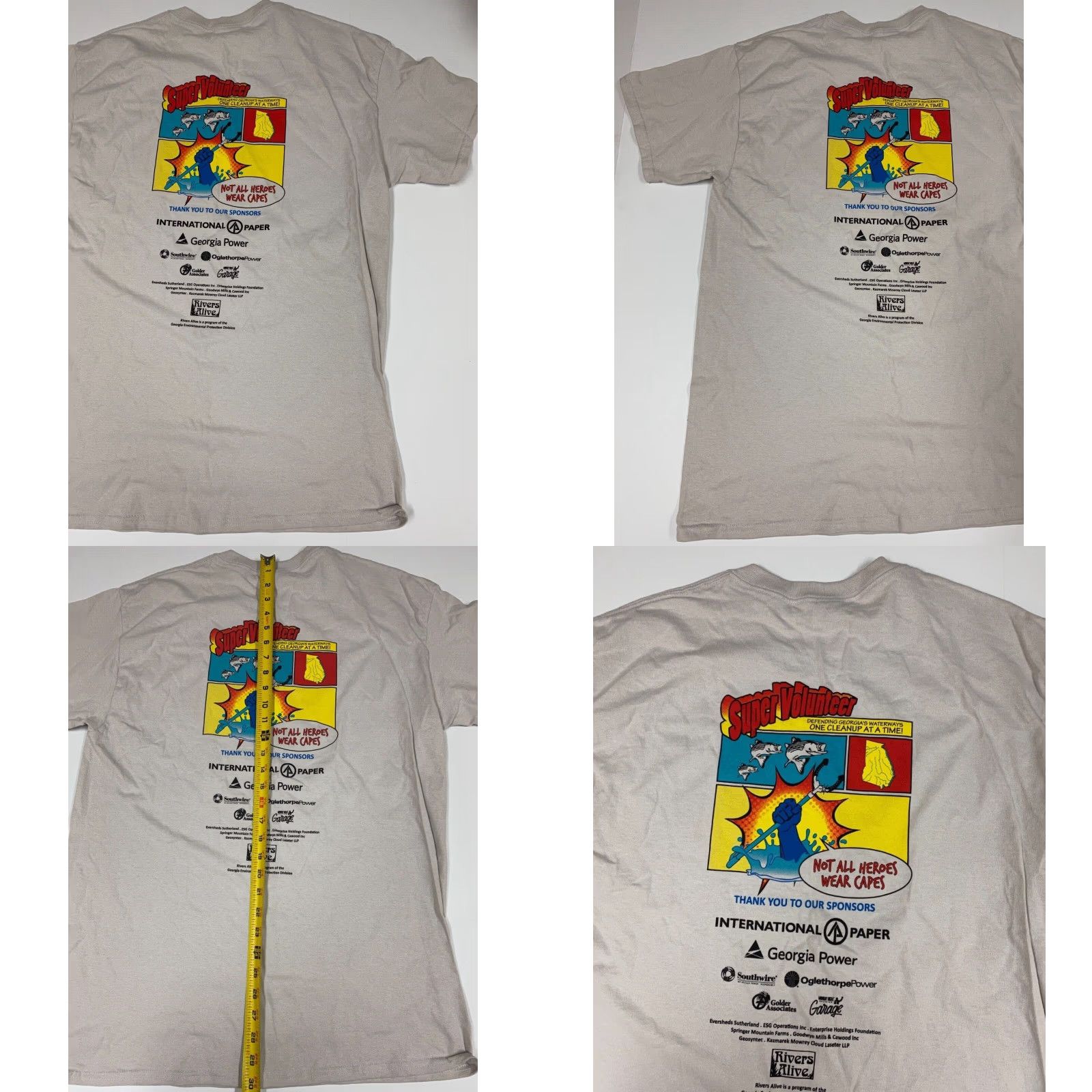 Gildan Georgia Rivers Shirt Mens Large Gildan Cotton Short Sleeve Crew Neck Gray Alive 2019 Waterways Shirt Size US L / EU 52-54 / 3 - 8 Thumbnail