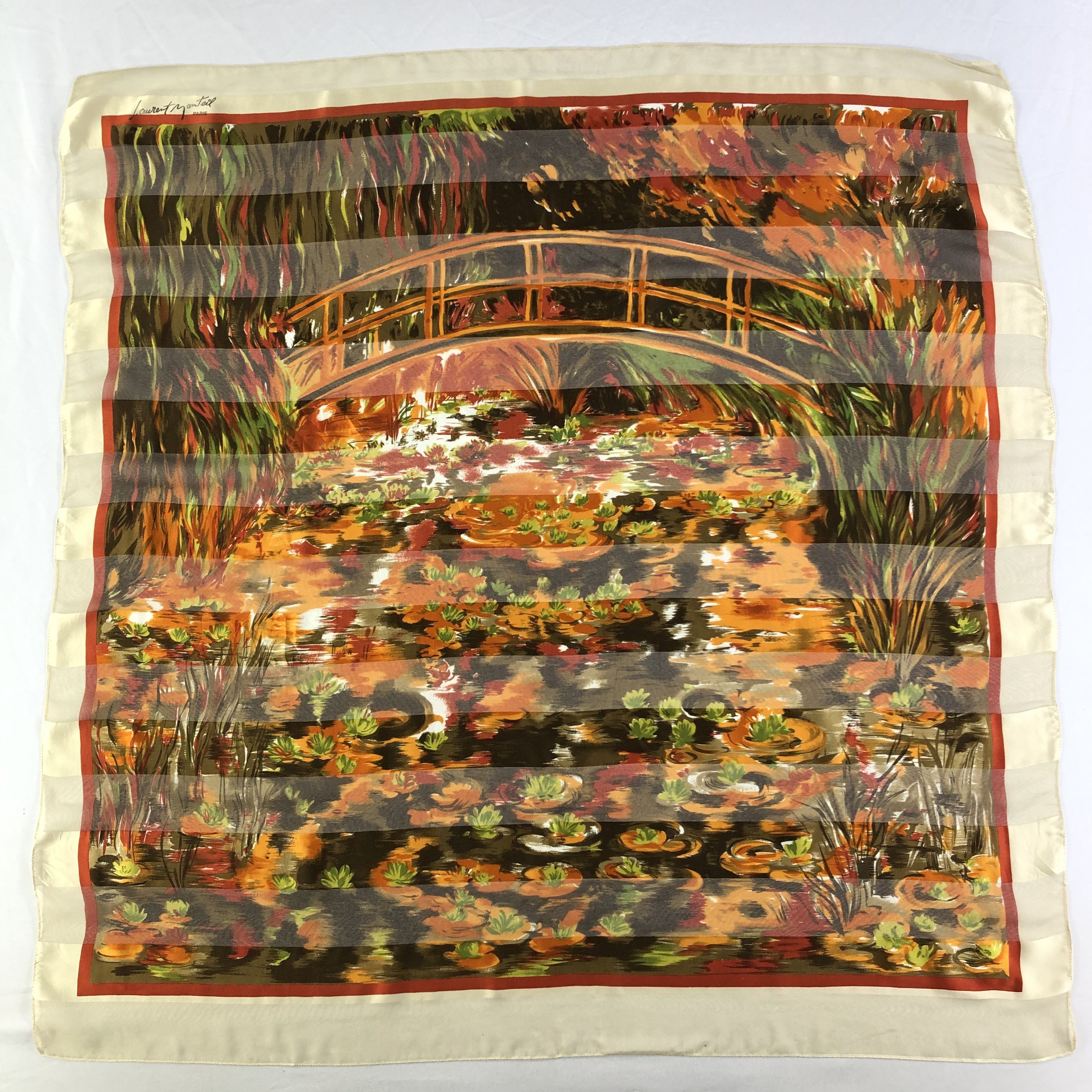 Vintage Vintage Laurent Monteil Paris Silk Scarf Size ONE SIZE - 2 Thumbnail