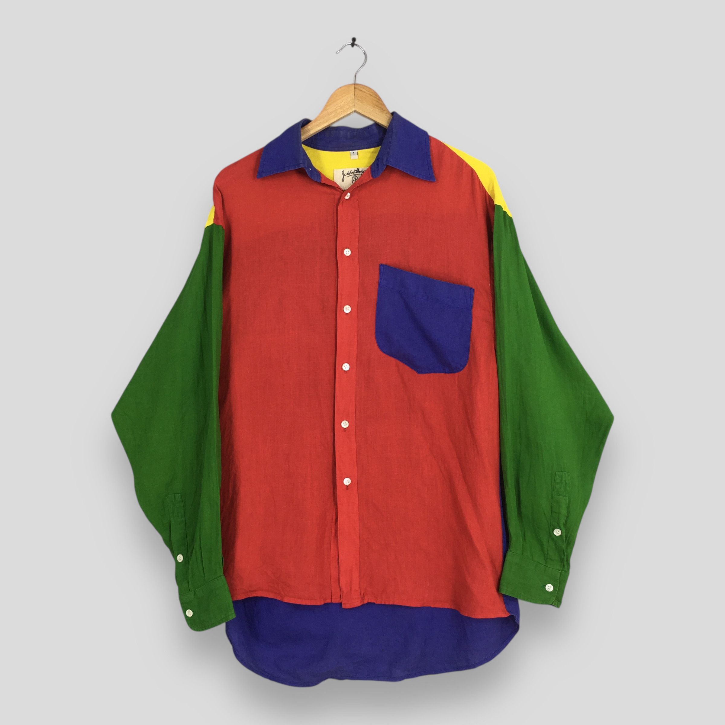 Jean Charles De Castelbajac Vintage 1990s Jc De Castelbajac Linen Shirt Medium Size US M / EU 48-50 / 2 - 1 Thumbnail
